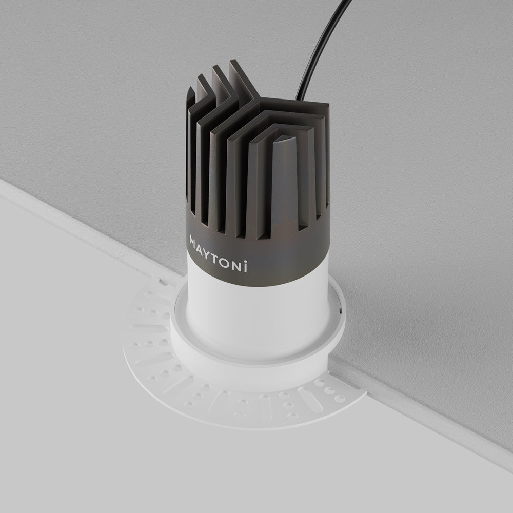 Maytoni downlight Dip LED 50° indbygget cirkulært lysarmatur, hvid