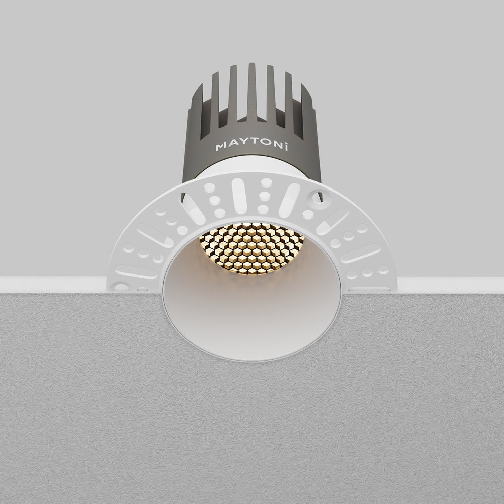Maytoni downlight Dip LED 50° indbygget cirkulært lysarmatur, hvid