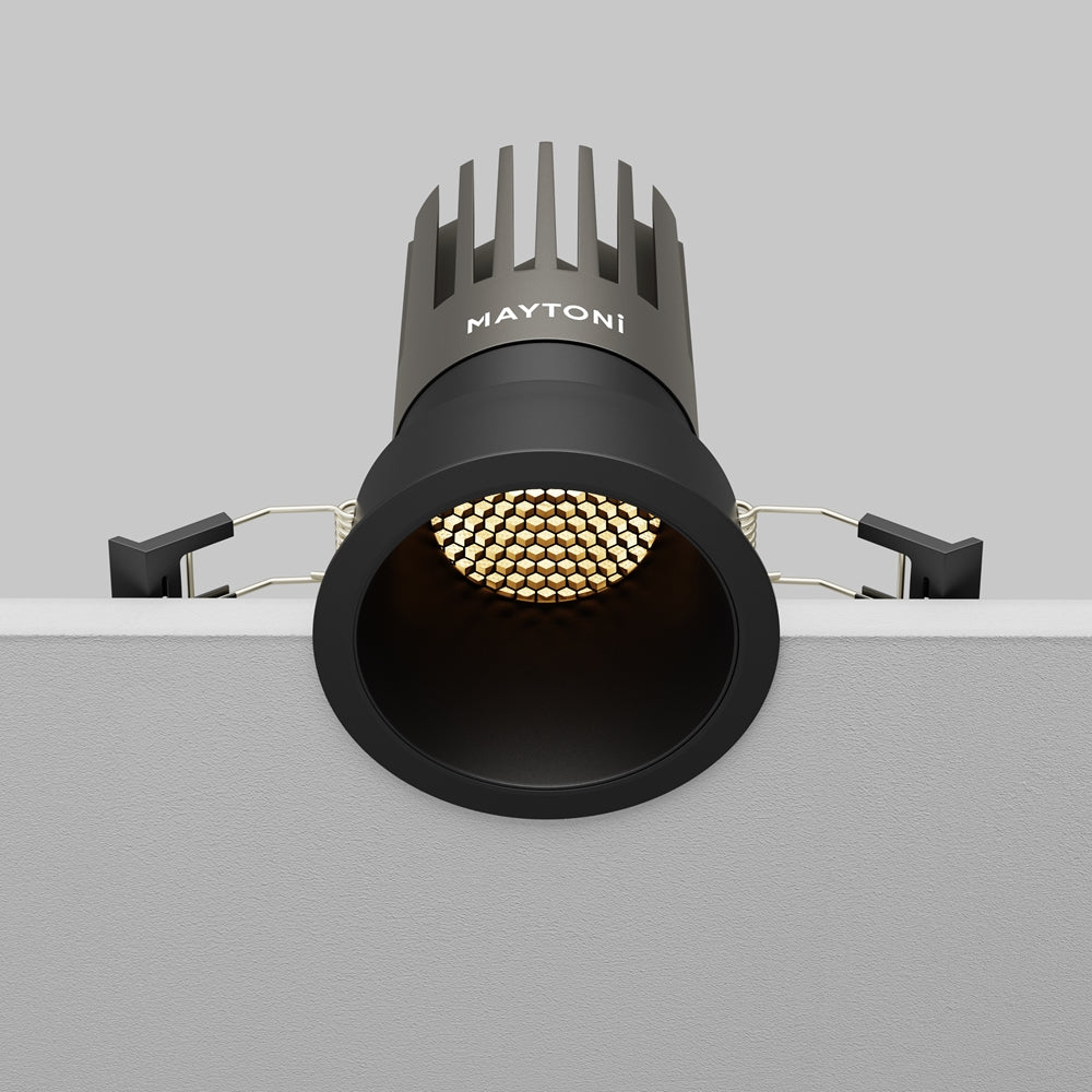 Maytoni downlight Dip LED 50° indbygget cirkulært lysarmatur, sort