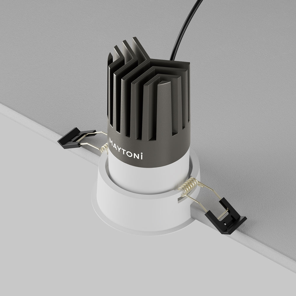 Maytoni downlight Dip LED 50° indbygget cirkulært lysarmatur, hvid