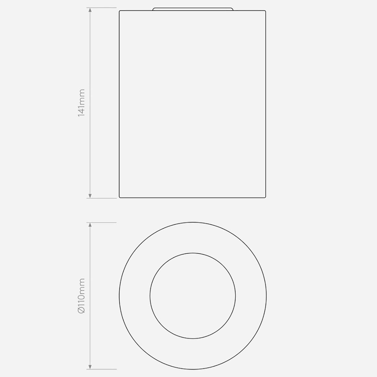 Astro Kos 140 GU10 kulaté přisazené svítidlo IP44