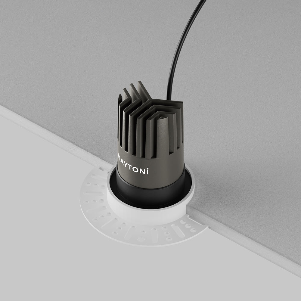 Maytoni downlight Dip LED 50° indbygget cirkulært lysarmatur, sort