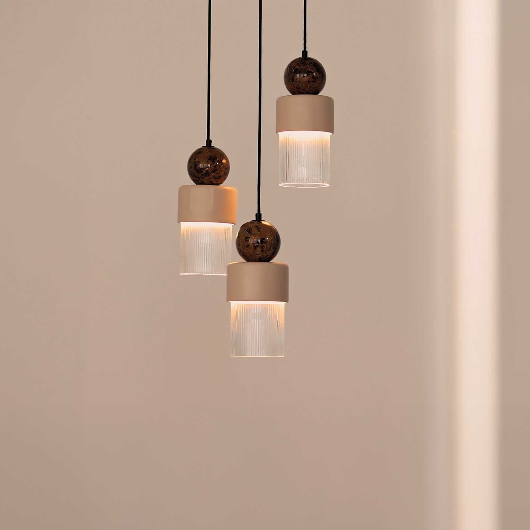 Aromas Glamm LED závěsné keramické svítidlo