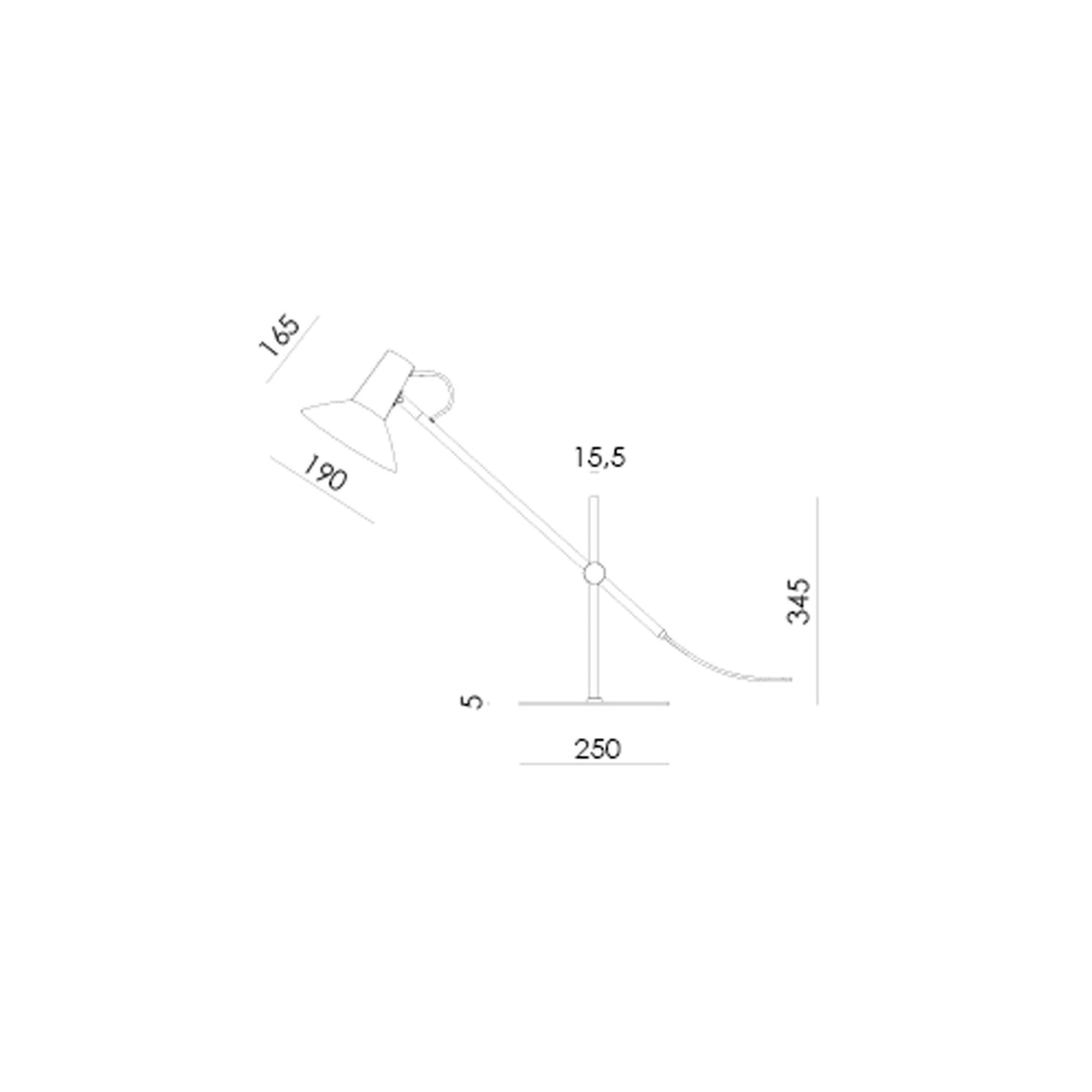 Aromas Hudo E27 bordlampe