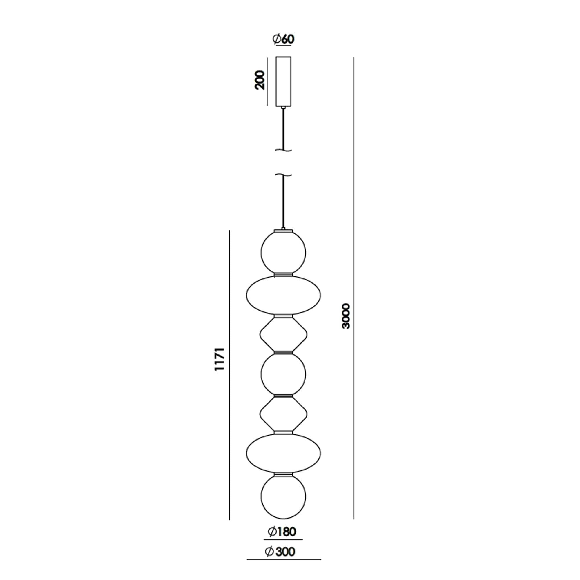 Aromas Mapi LED závěsné svítidlo lustr