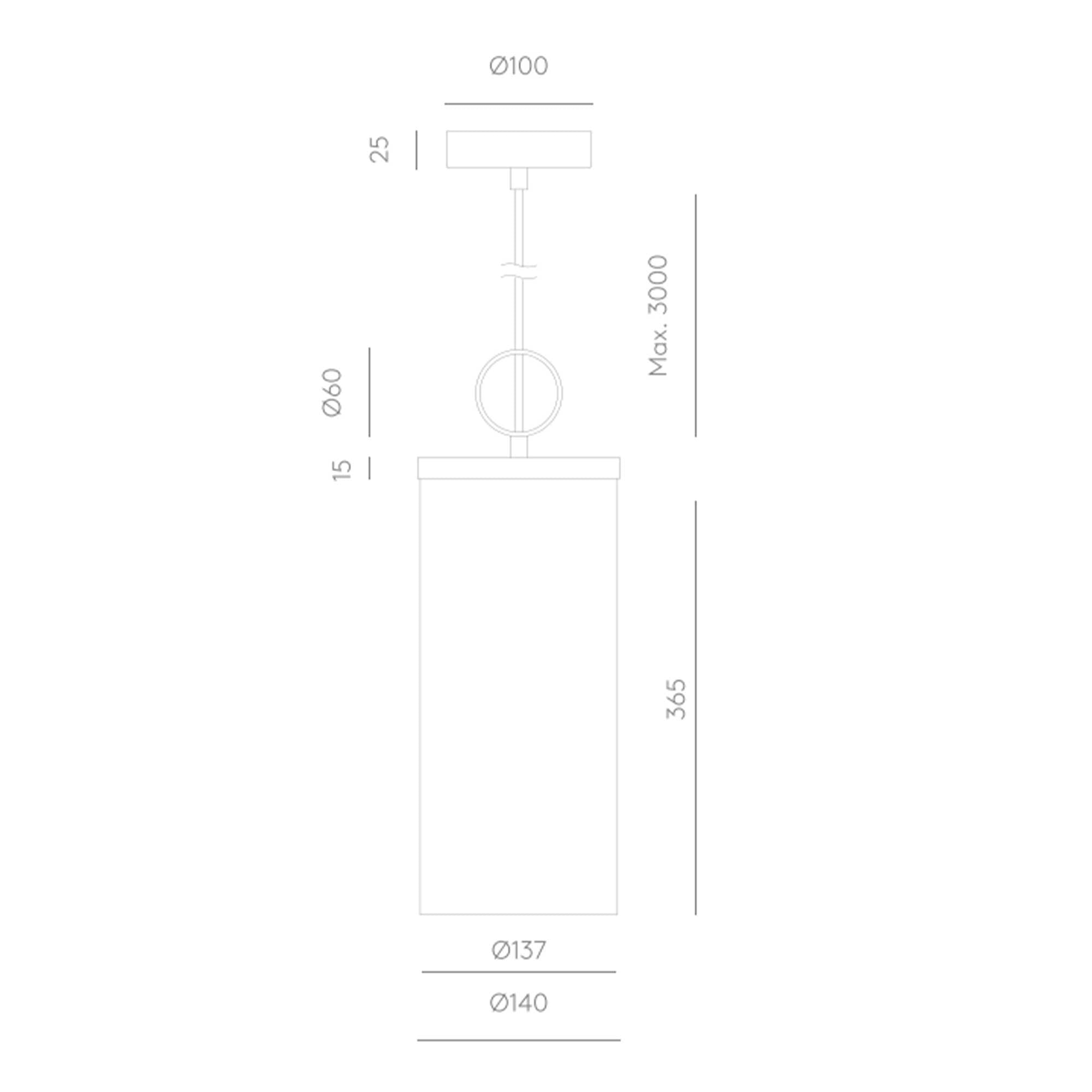 Aromas Nooi T8 závěsné svítidlo lněné