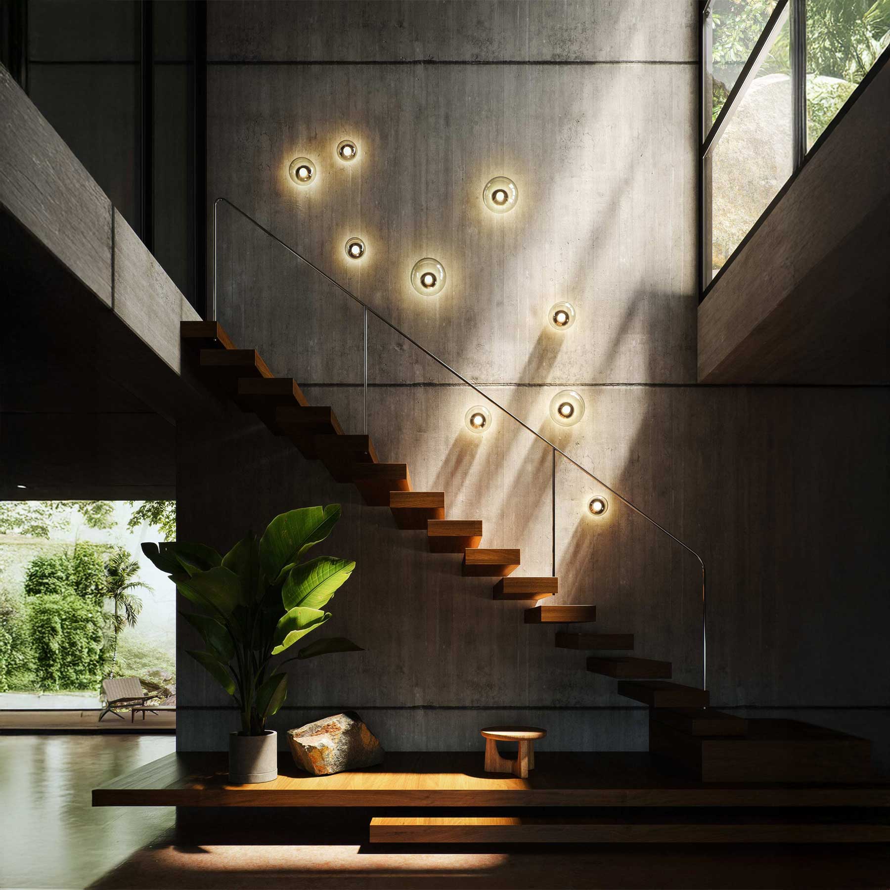 Bomma Dew Drops LED skleněné přisazené svítidlo