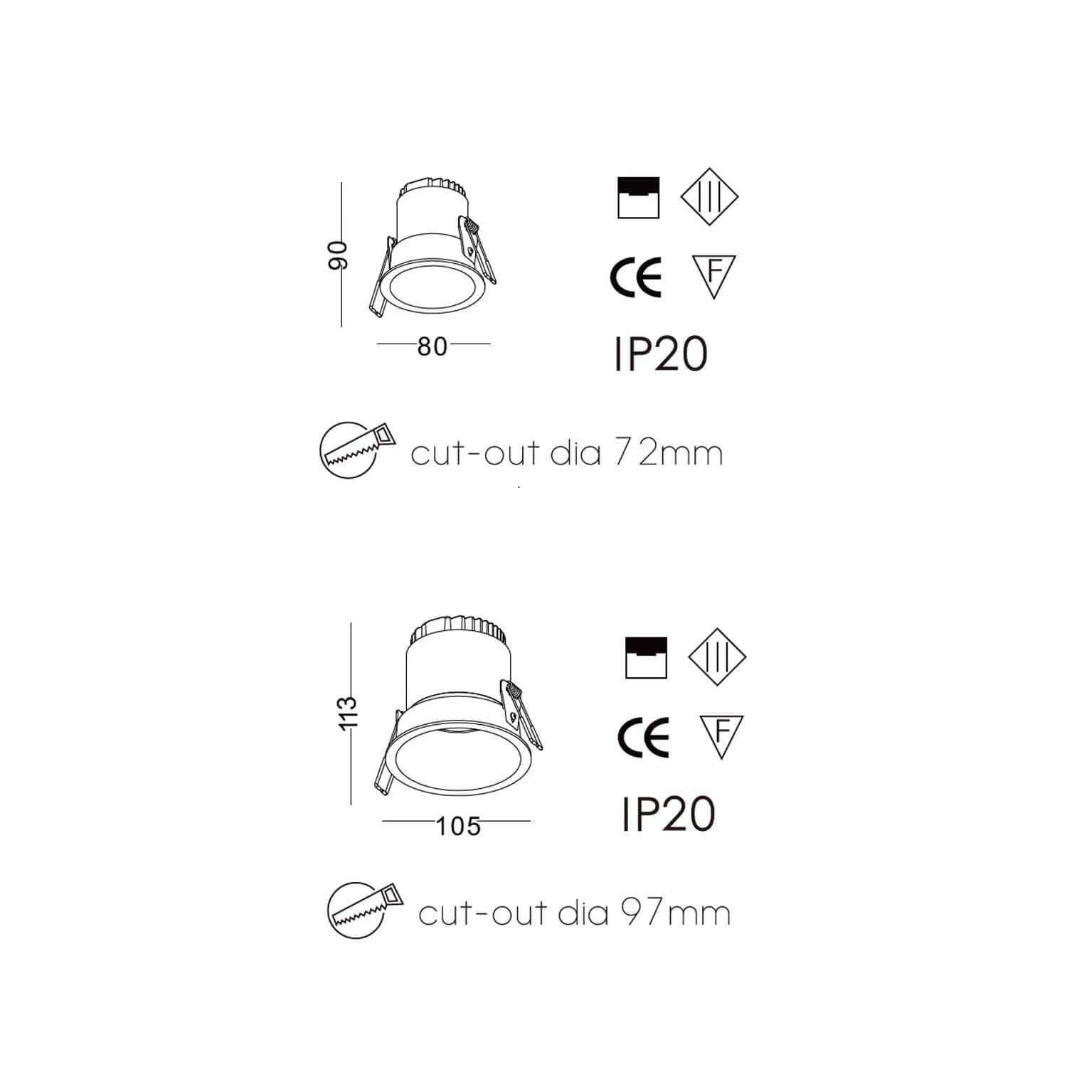 Downlight Deep LED zápustné svítidlo Ra>95