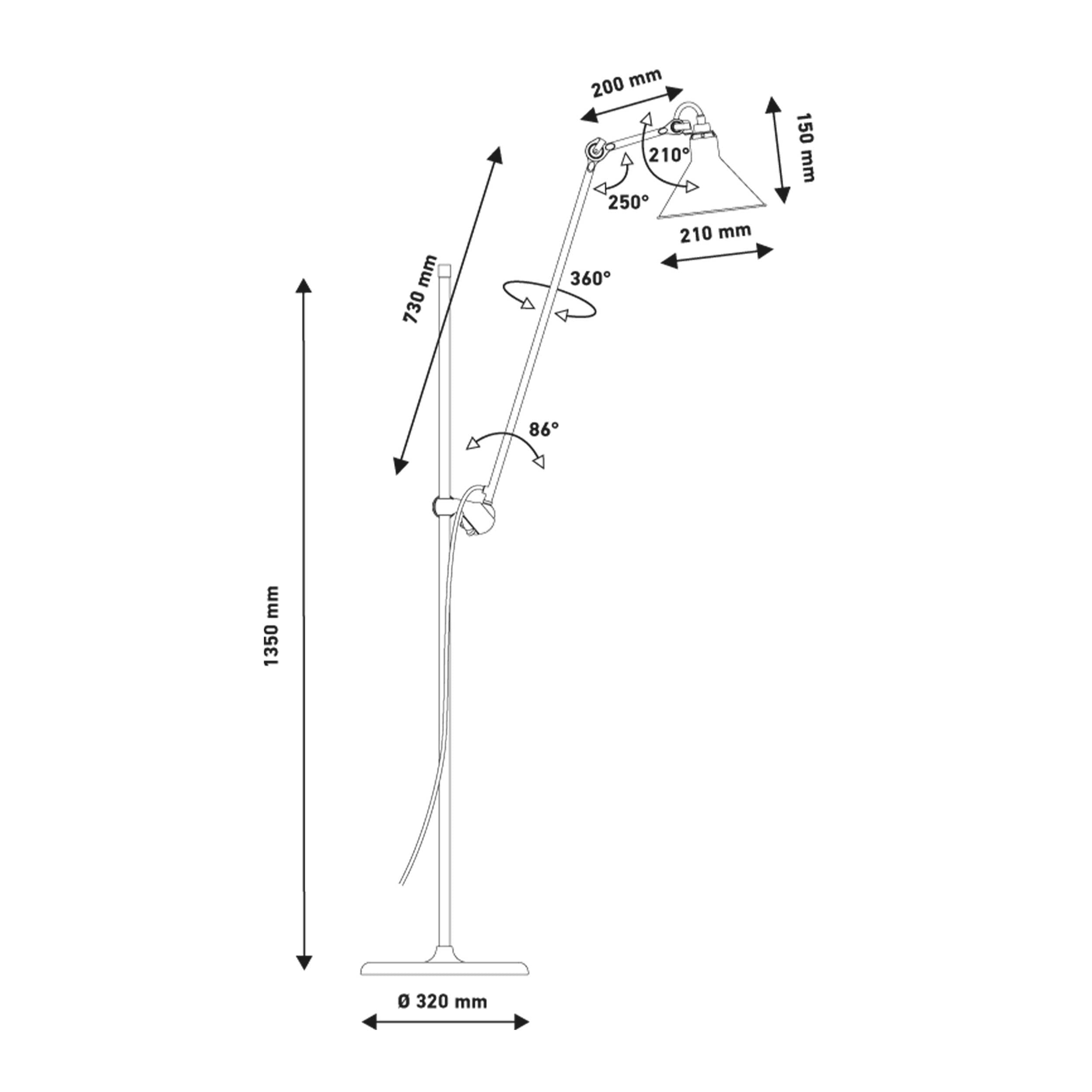 DCW éditions Lampe Gras N°215 E14 stojací svítidlo