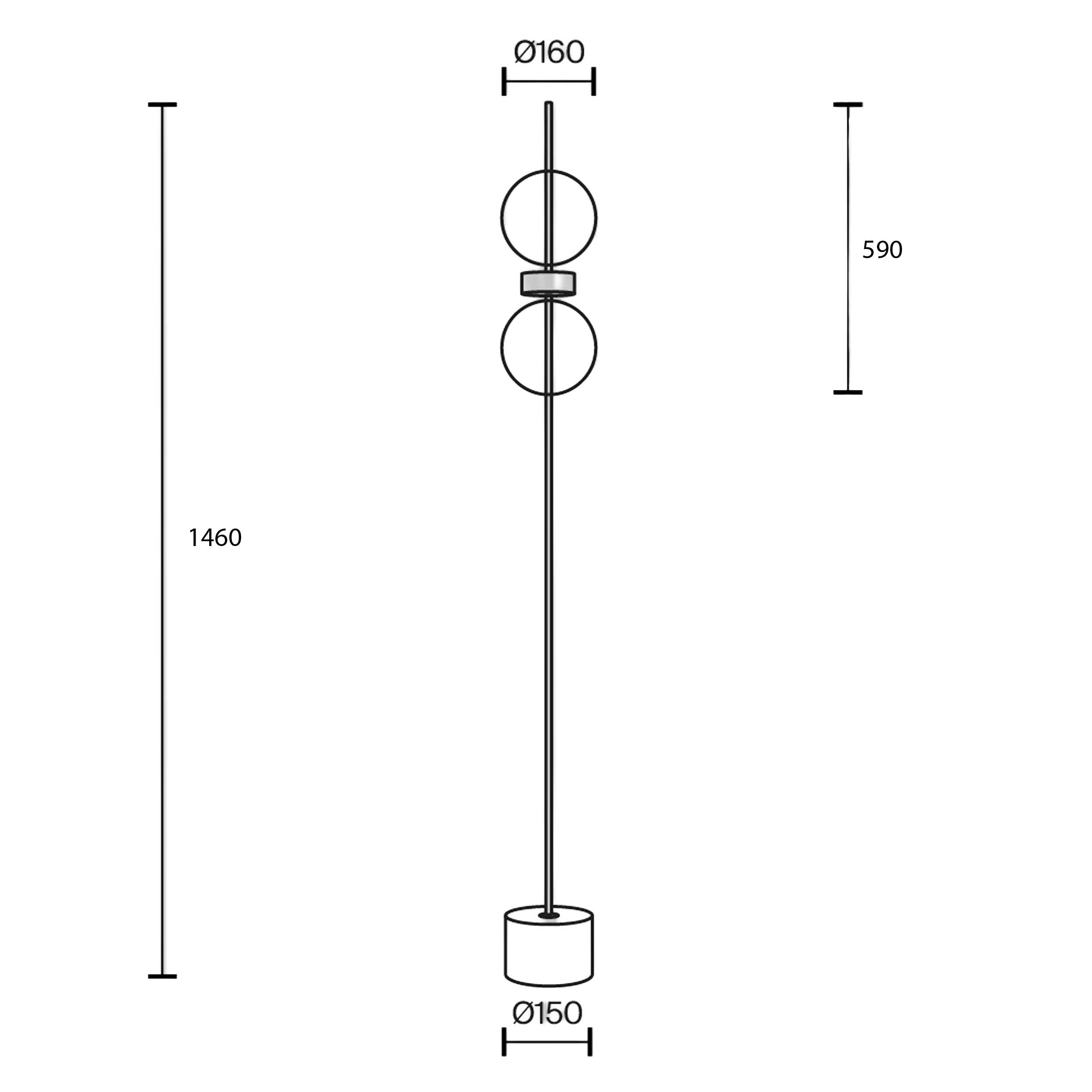Maytoni Double Moon LED-gulvlampe
