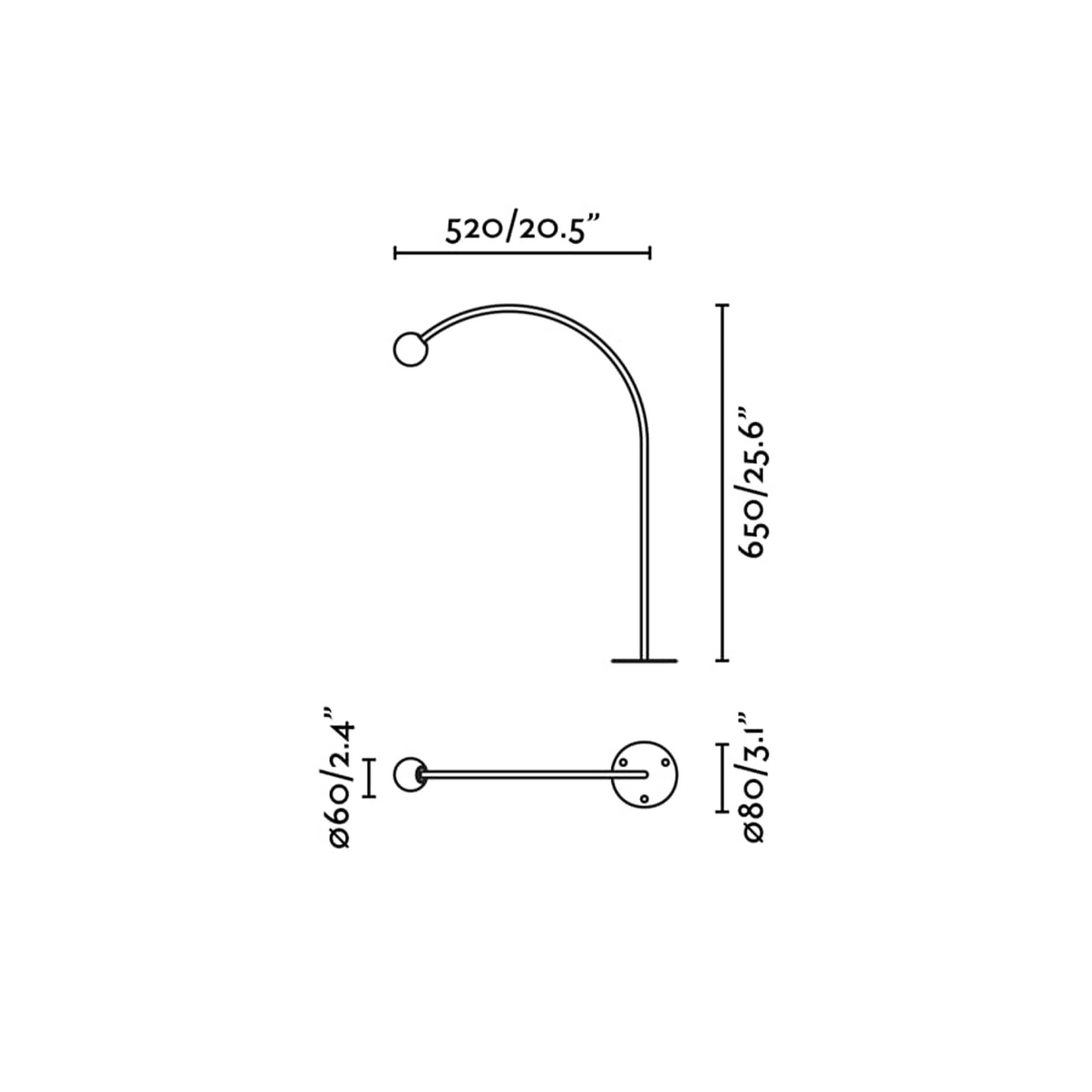 Faro Cuca LED sloupkové venkovní obloukové svítidlo IP65 24V