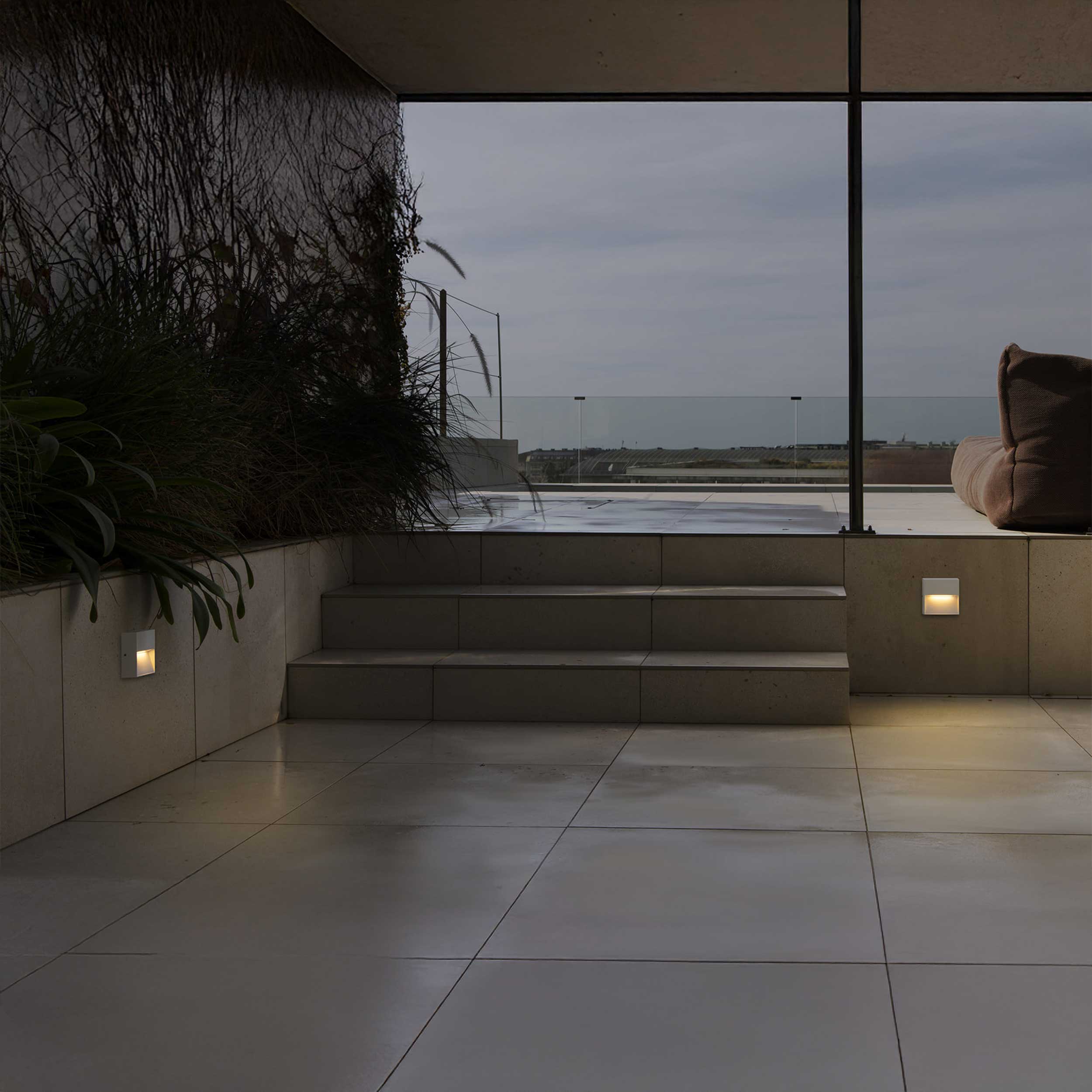 Faro Brume LED glass ceiling light IP44