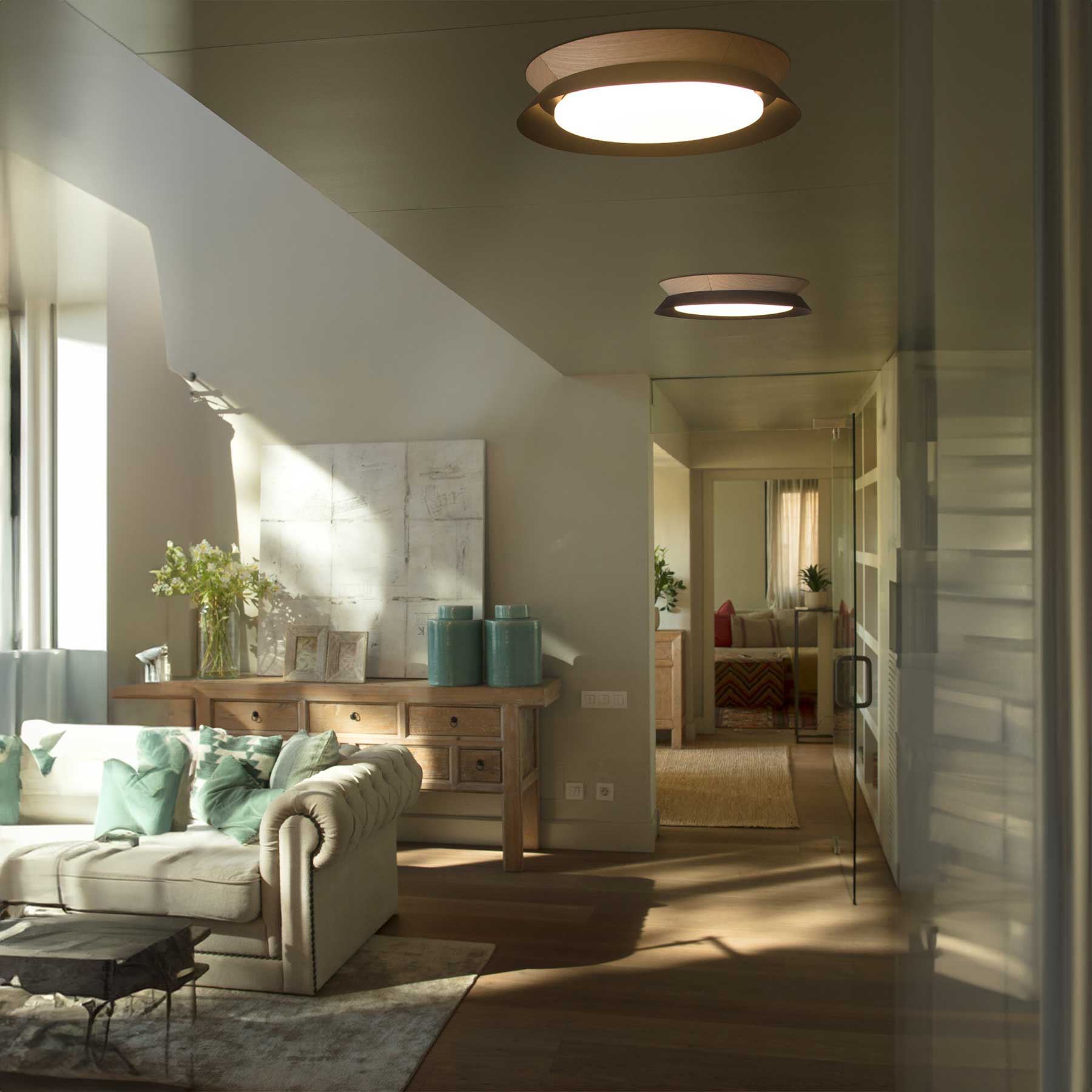 Faro Tender LED přisazené dřevěné svítidlo