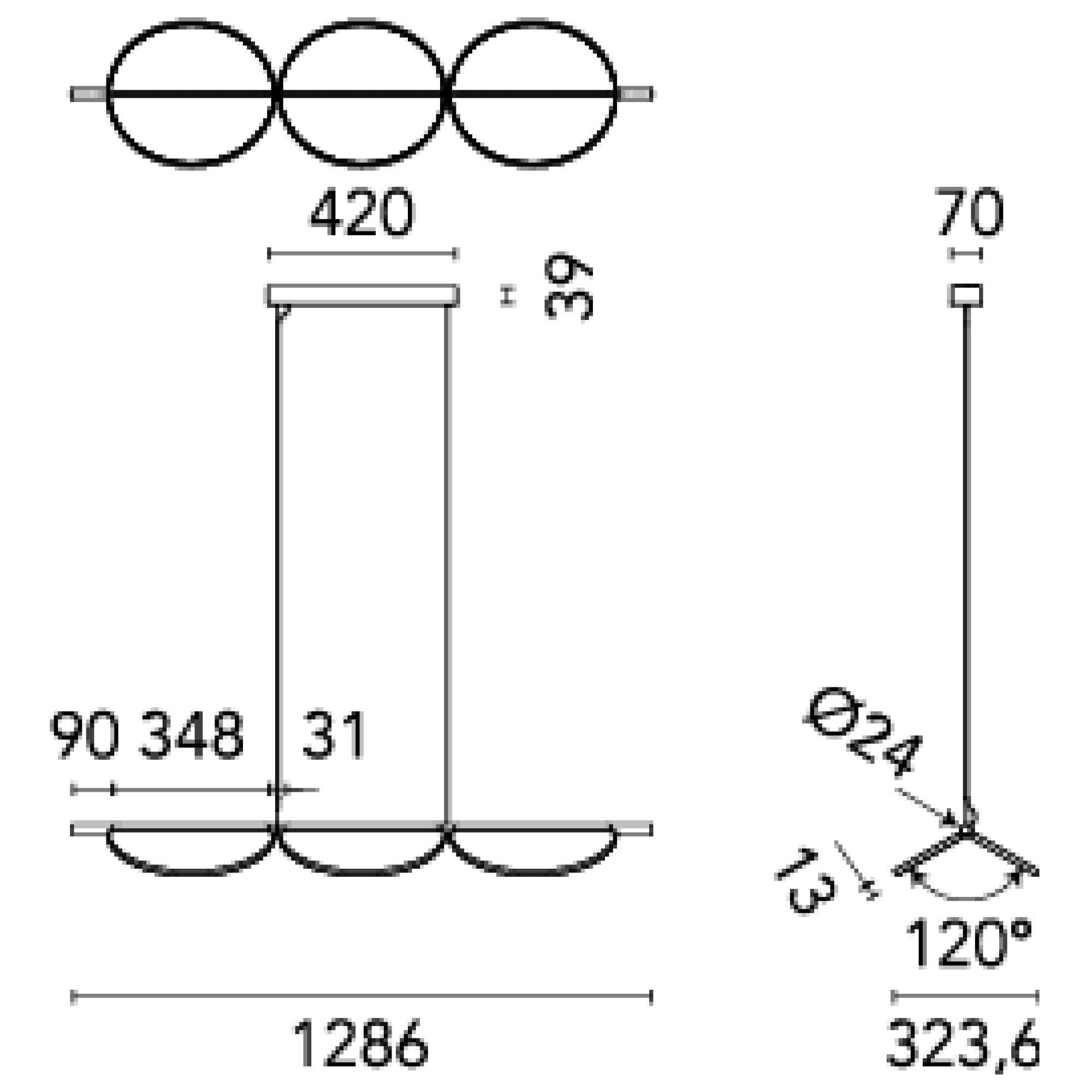 Flos Almendra LED lineární závěsné svítidlo