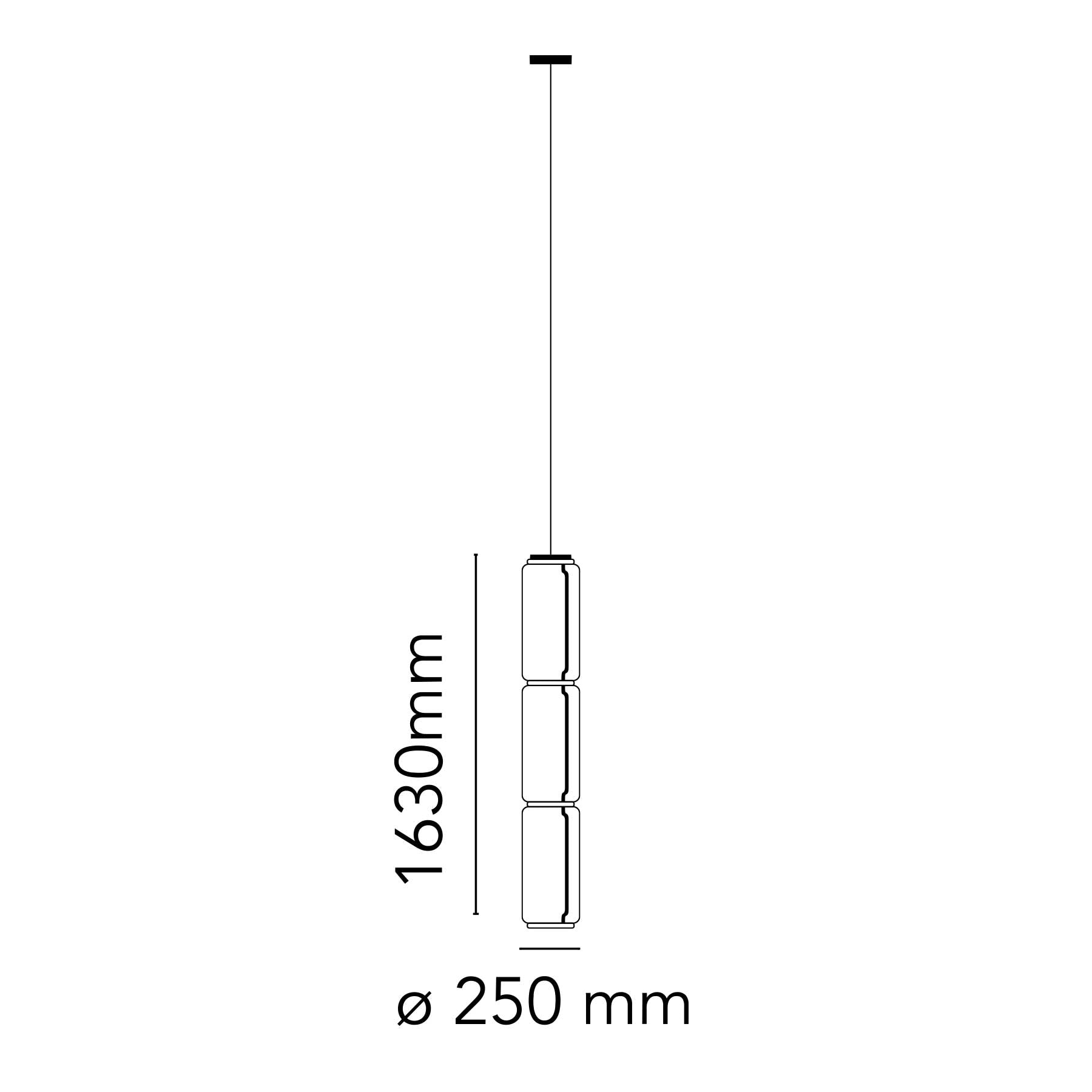 Flos Noctambule LED závěsné skleněné svítidlo