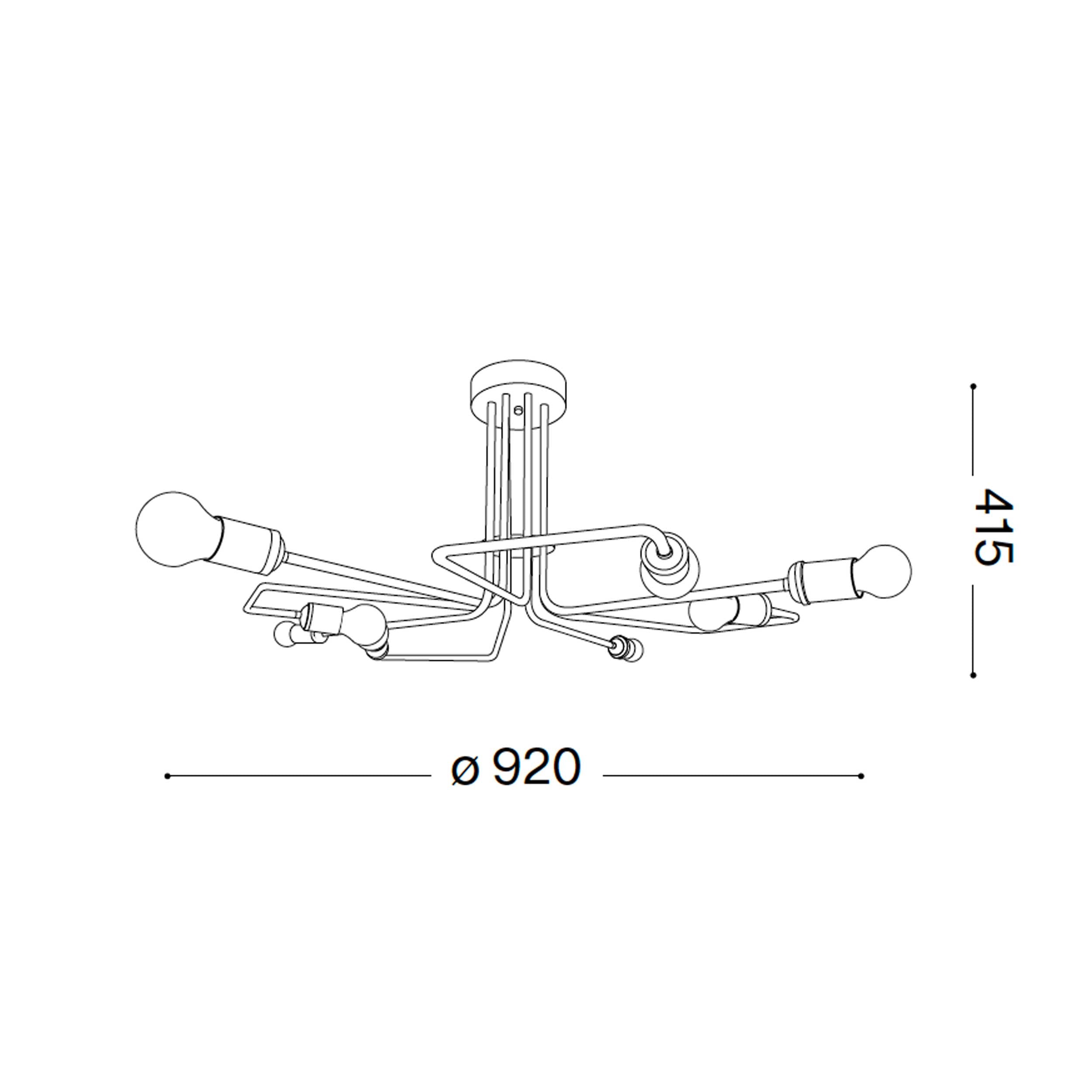 Ideal lux Triumph E27 nedhængt lineært armatur