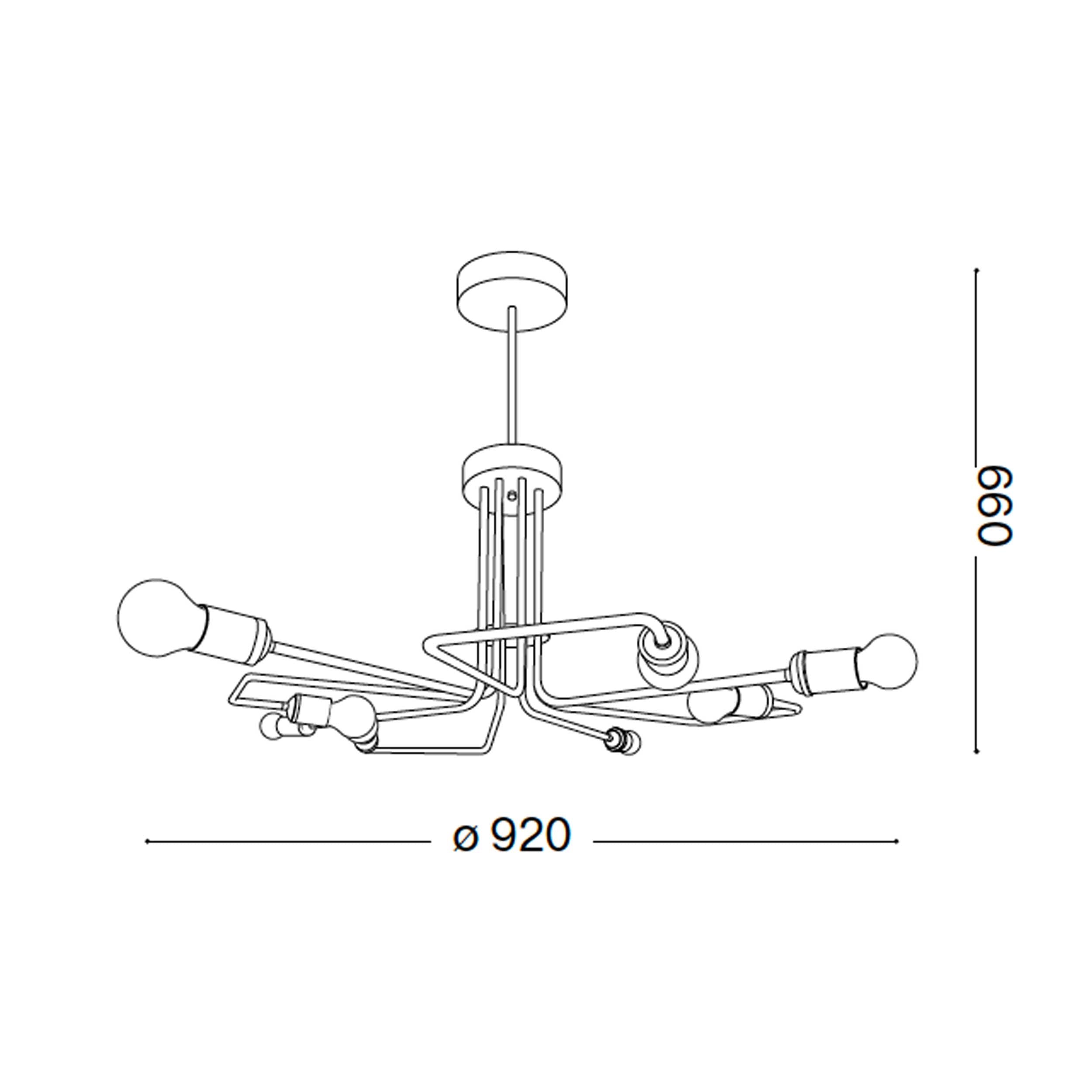 Ideal lux Triumph E27 nedhængt lineært armatur