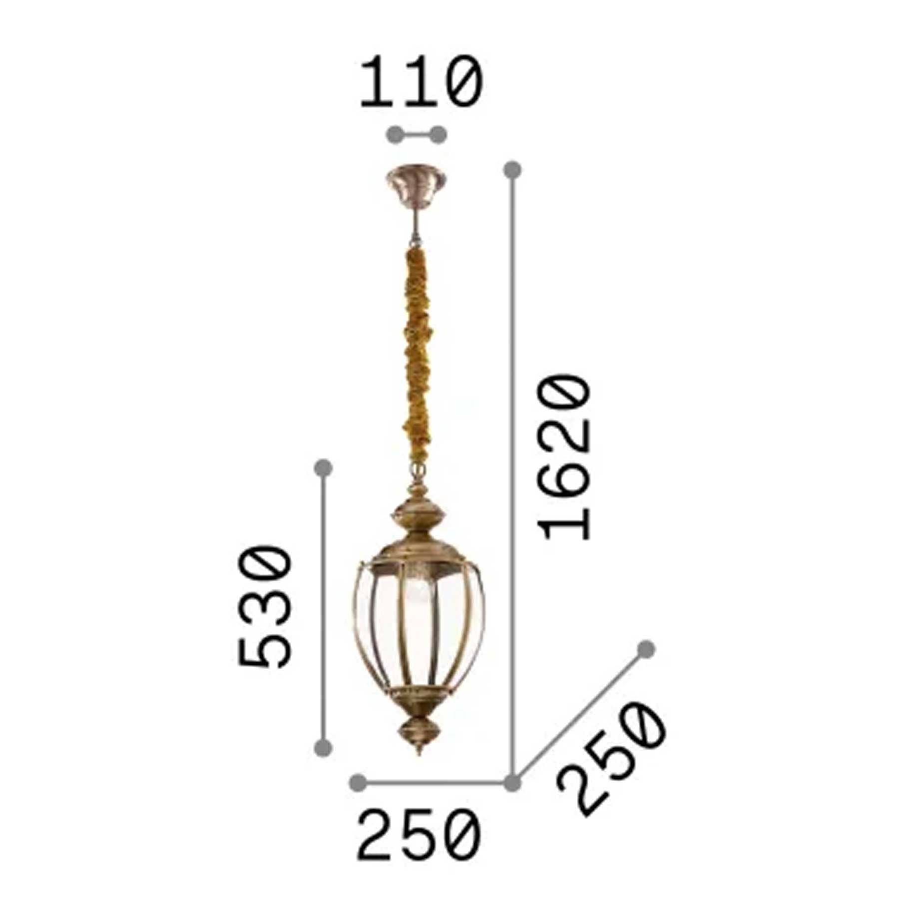Ideal lux Norma E27 antické závěsné svítidlo