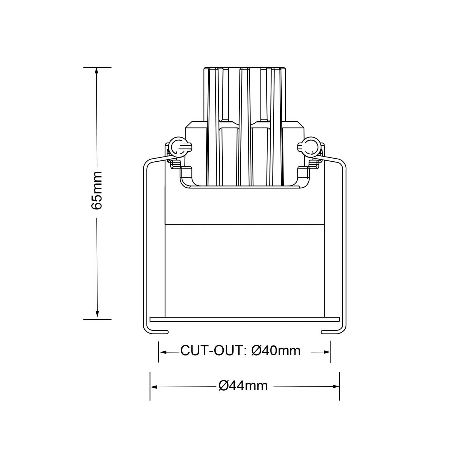 KARIZMA luce Dea Amata LED zápustné svítidlo černé
