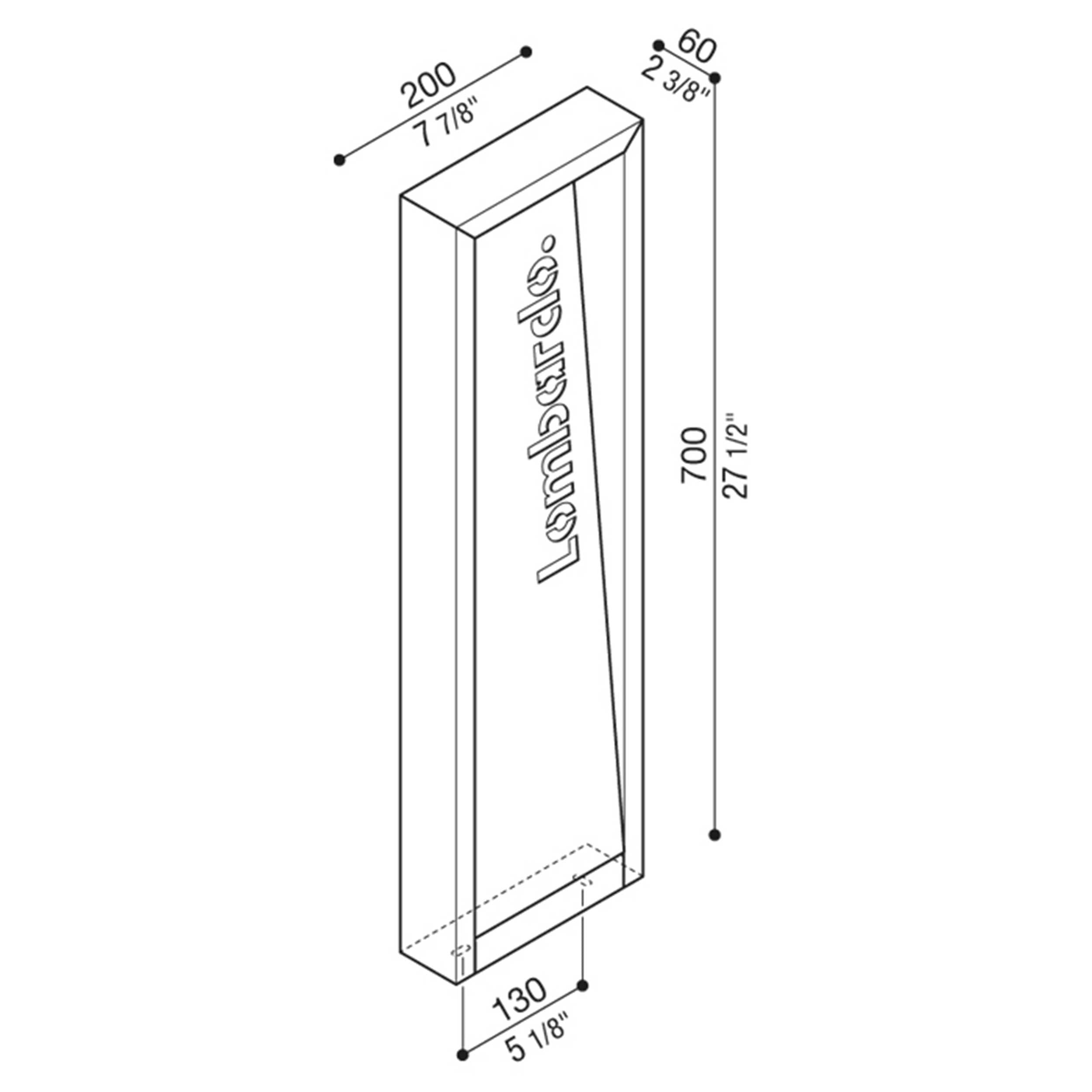 Lombardo Arke FULL Code LED venkovní sloupkové svítidlo IP66 AC DIRECT