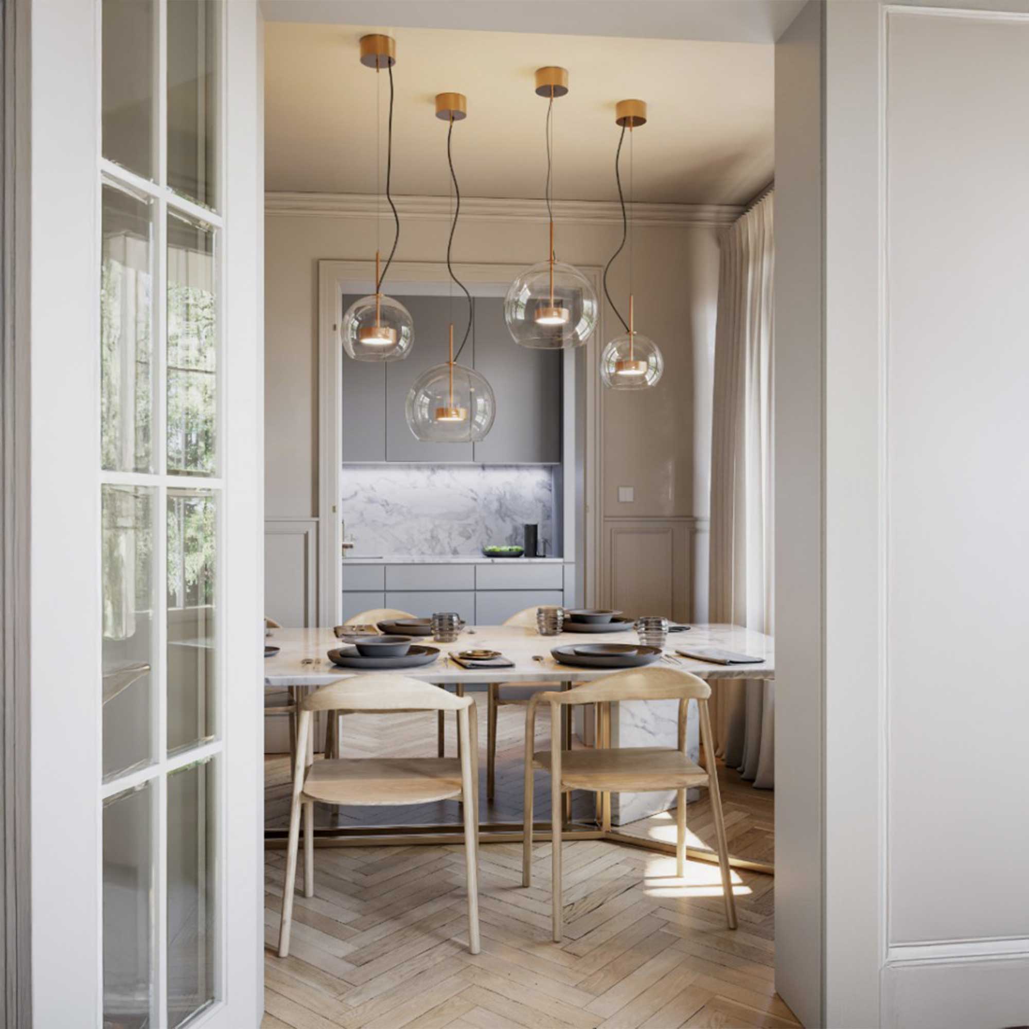 Lucis Omnia Glass LED závěsné svítidlo