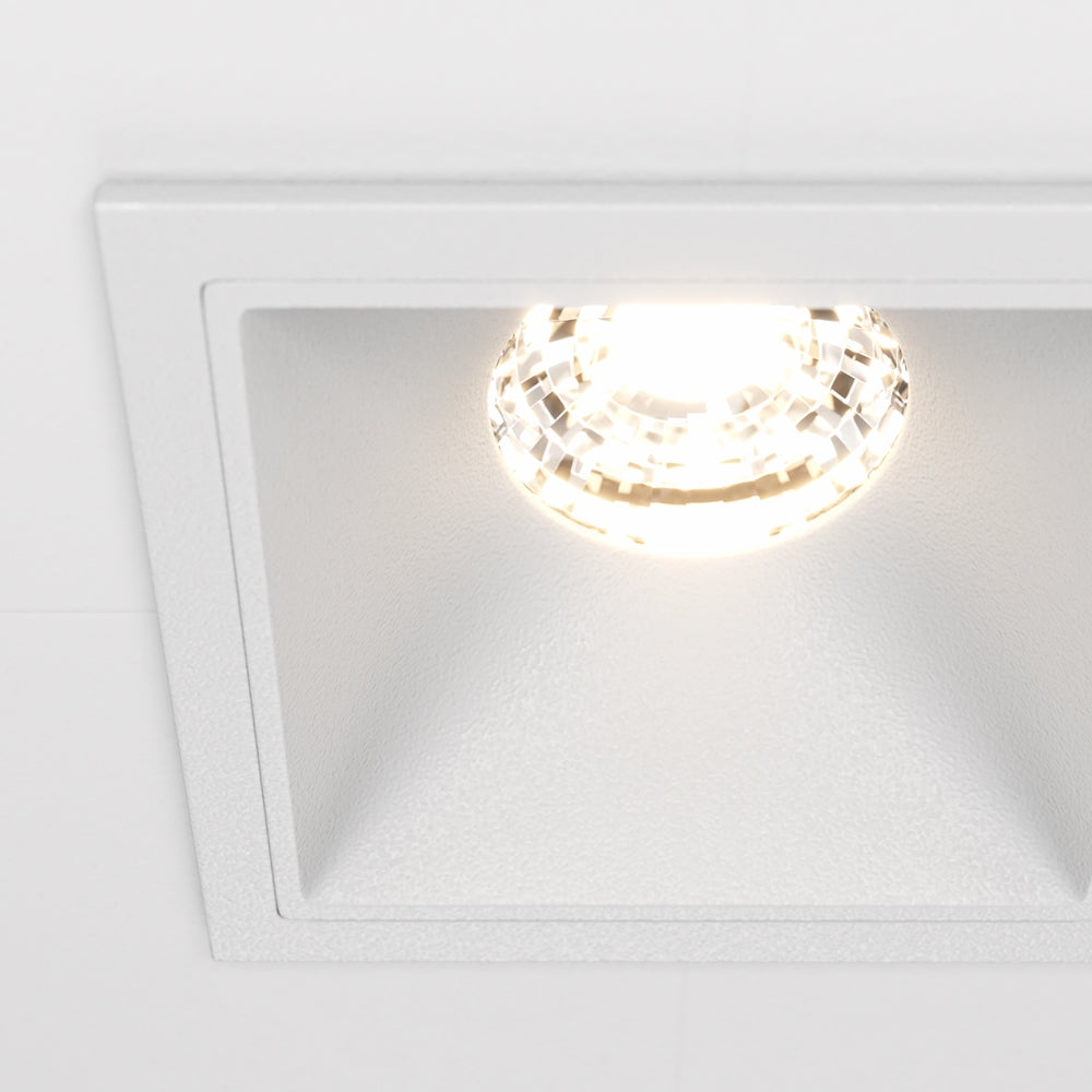 Maytoni downlight Alfa LED 10W 36° indbygget firkantet lampe, hvid