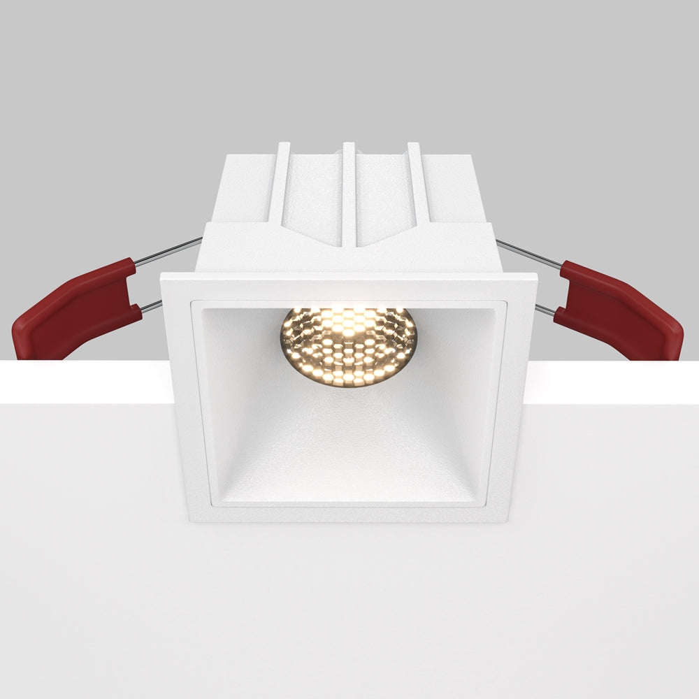 Maytoni downlight Alfa LED 10W 36° indbygget firkantet lampe, hvid
