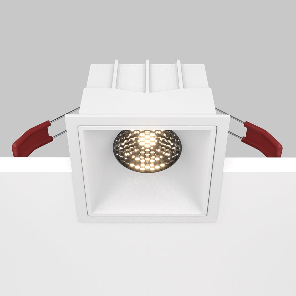 Maytoni downlight Alfa LED 15W 36° indbygget firkantet lampe, hvid