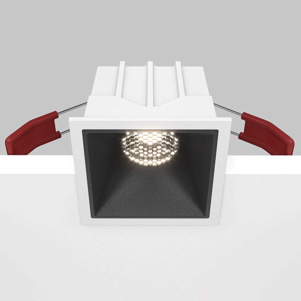 Maytoni downlight Alfa LED 10W 36° indbygget firkantet lampe, sort