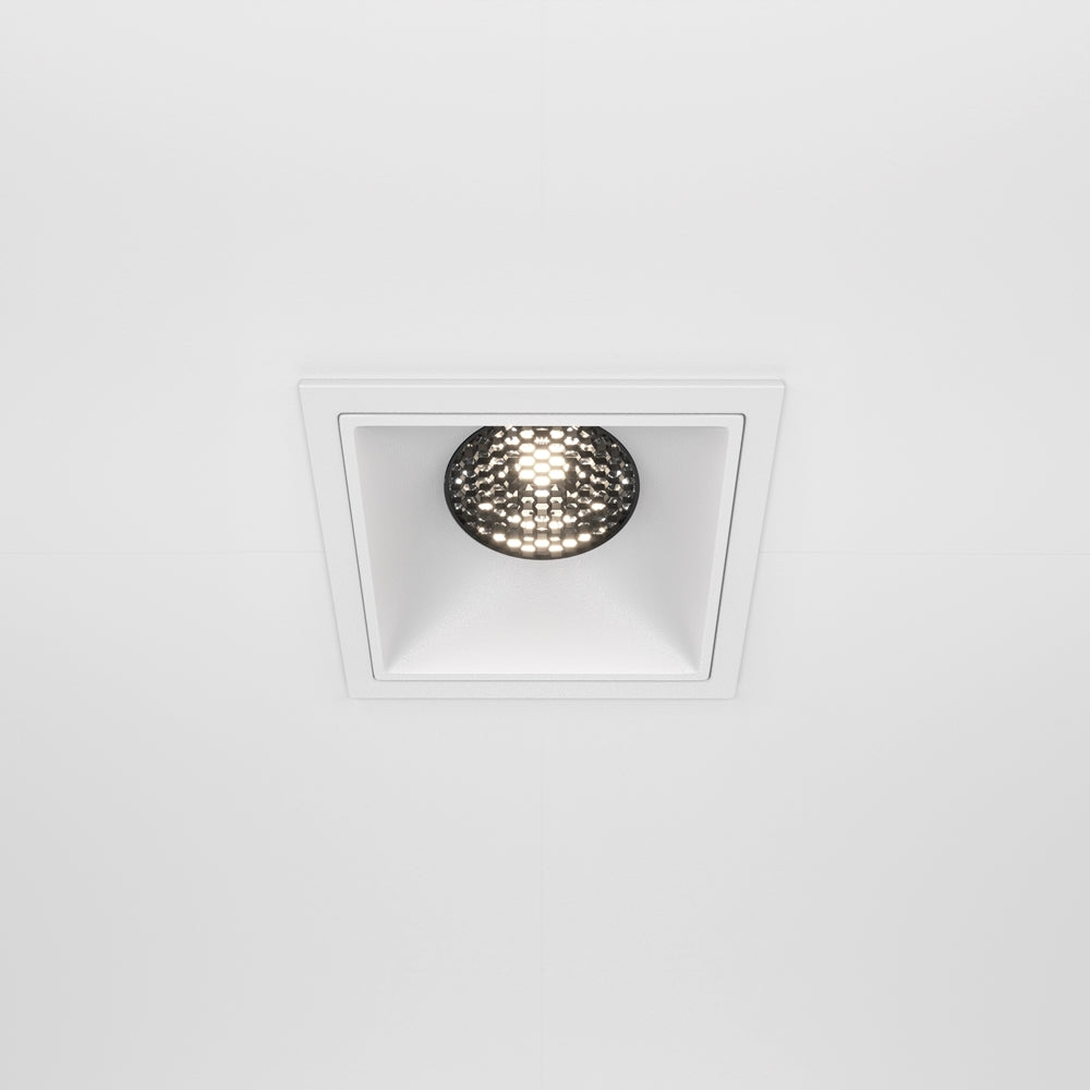 Maytoni downlight Alfa LED 15W 36° indbygget firkantet lampe, hvid