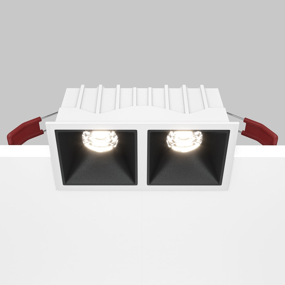 Maytoni downlight Alfa LED 10W 36° indbygget firkantet lampe, sort