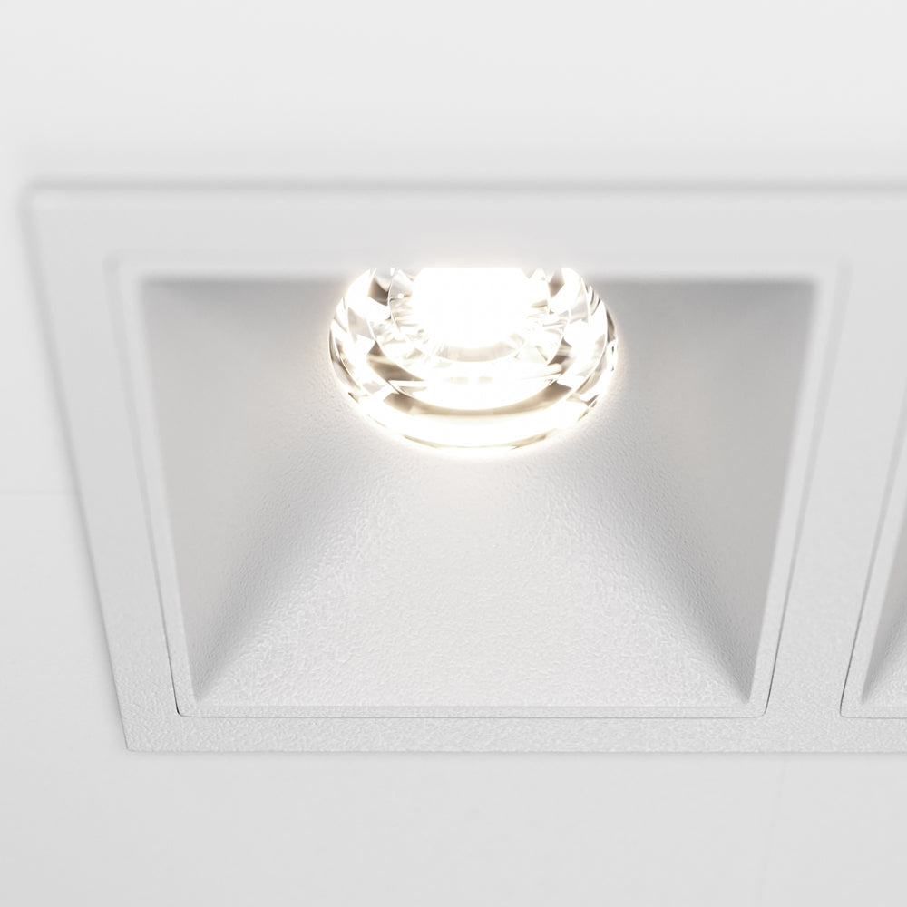 Maytoni downlight Alfa LED 10W 36° indbygget firkantet lampe, hvid