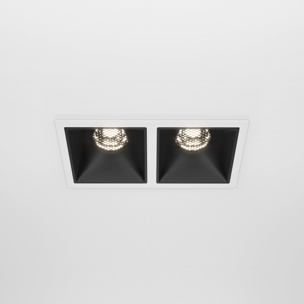 Maytoni downlight Alfa LED 10W 36° indbygget firkantet lampe, sort