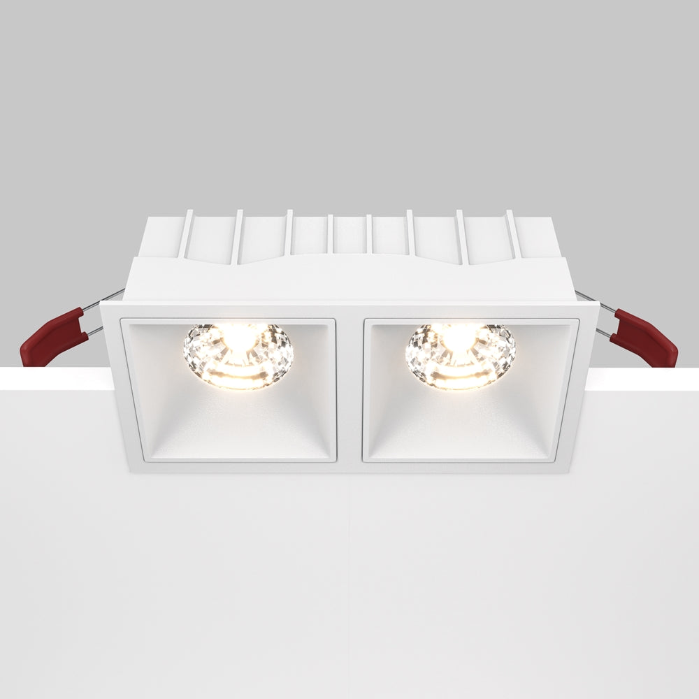 Maytoni downlight Alfa LED 15W 36° indbygget firkantet lampe, hvid