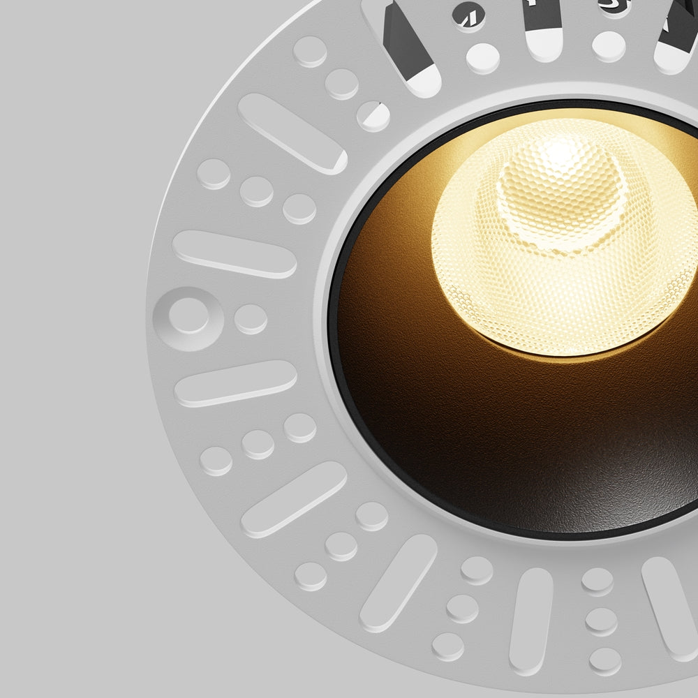Maytoni downlight Dip LED 50° indbygget cirkulært lysarmatur, sort