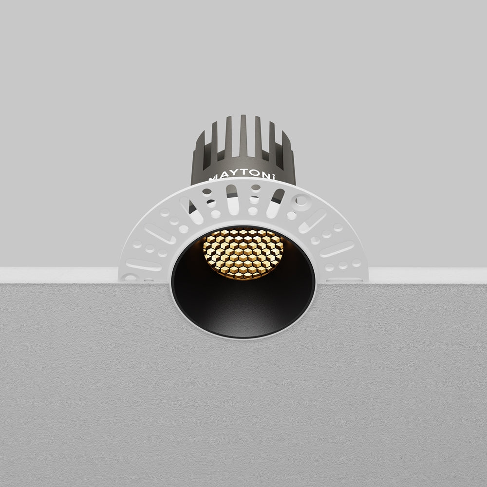 Maytoni downlight Dip LED 50° indbygget cirkulært lysarmatur, sort