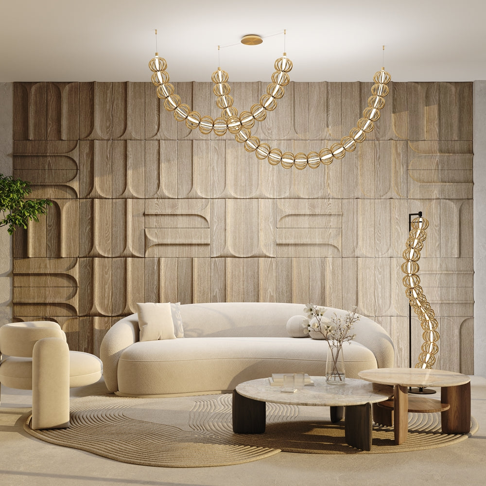 Maytoni Golden Cage LED-gulvlampe