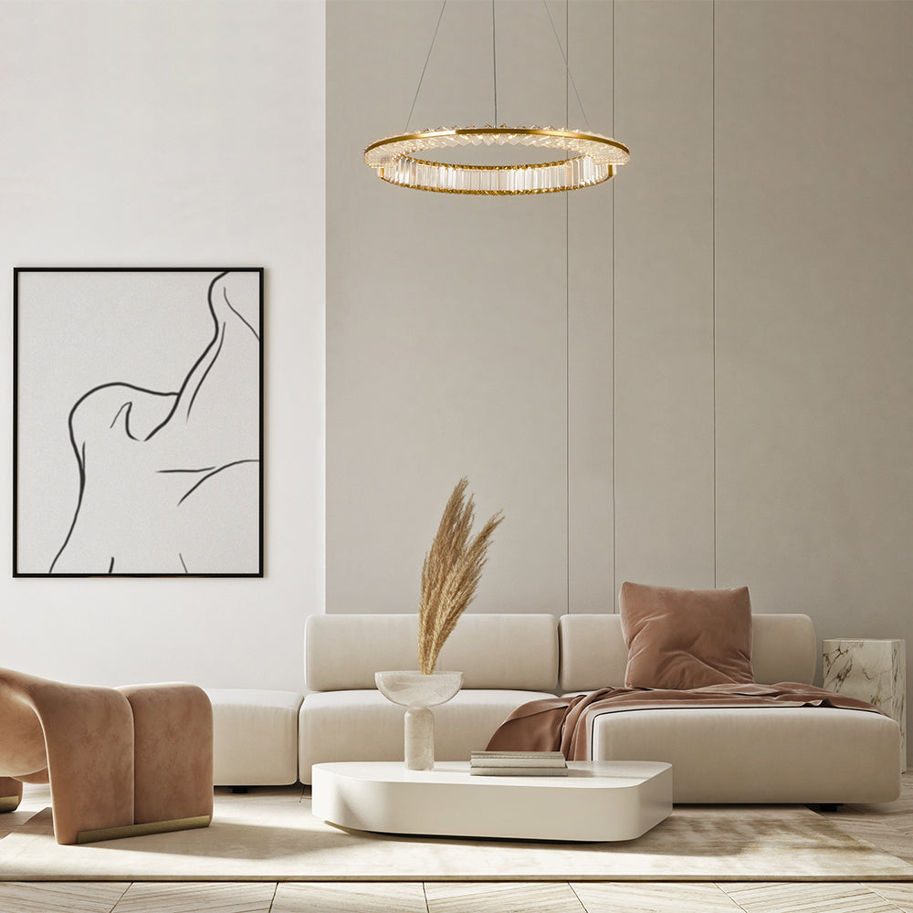 Maytoni Krone LED-pendel i cirkelform