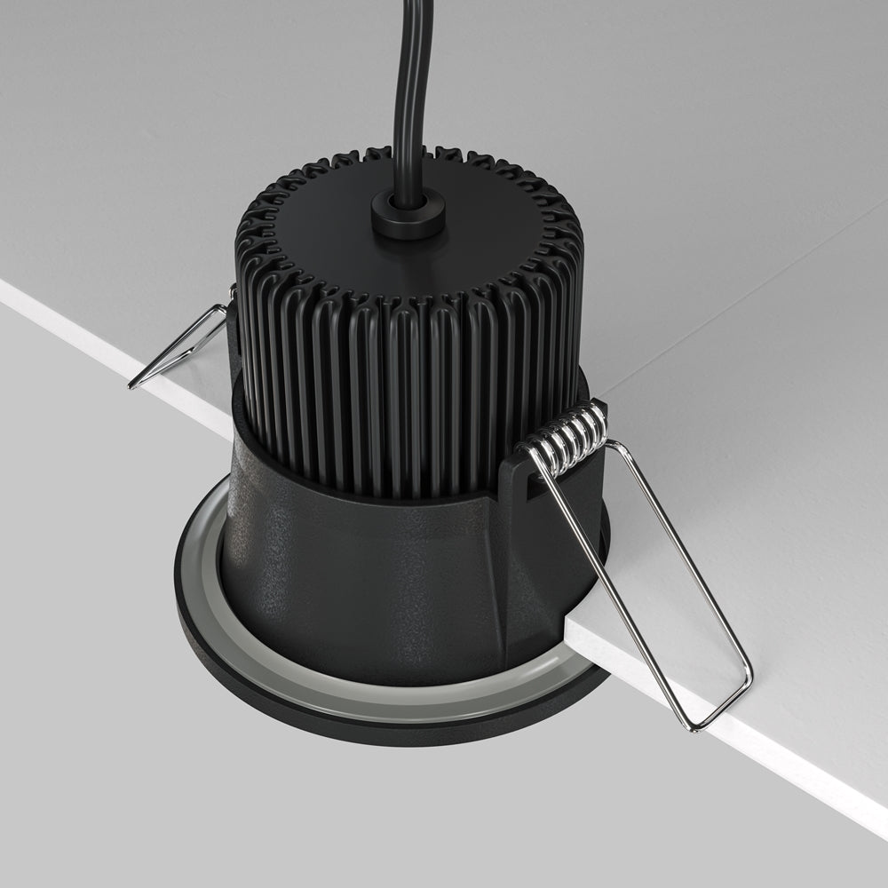 Maytoni downlight Zoom LED 60° indbygget cirkulært lysarmatur, sort