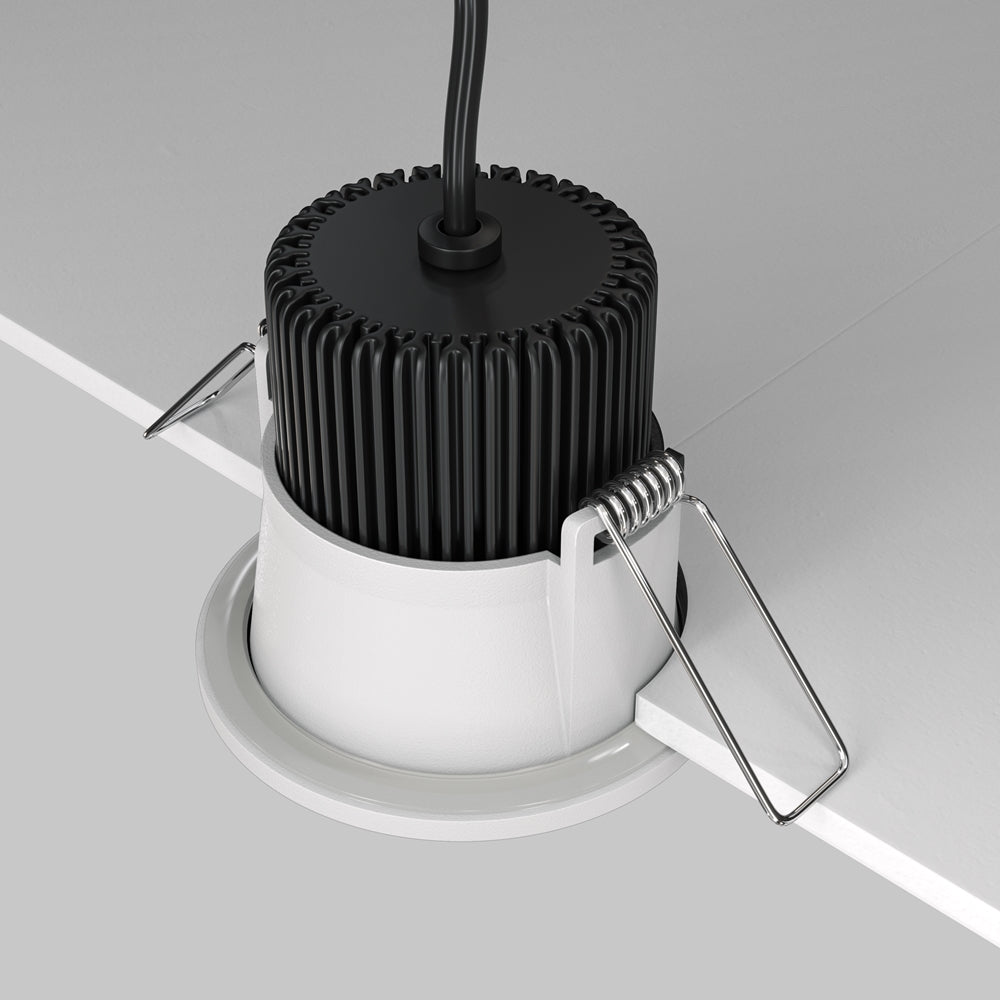 Maytoni downlight Zoom LED 60° indbygget cirkulært lysarmatur, hvid