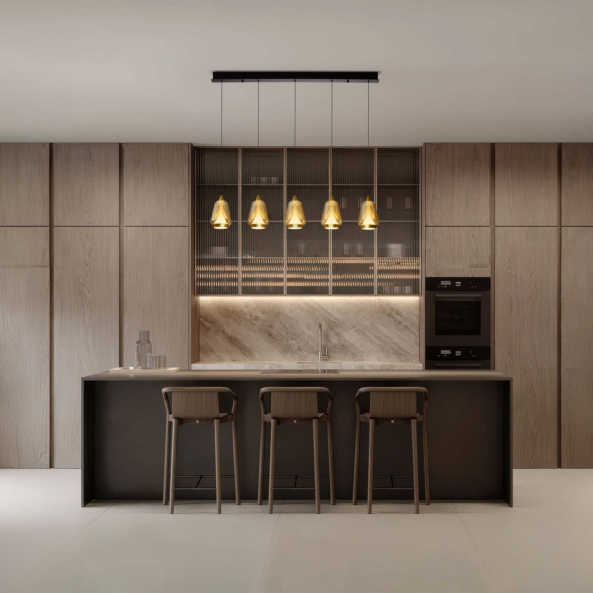 Nova Luce Alish LED-pendel, lang