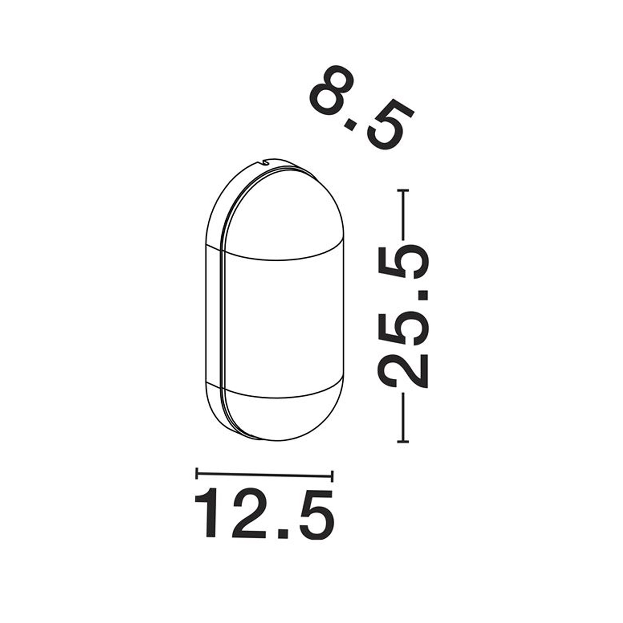 Nova Luce Amel E27 nástěnné oválové svítidlo IP65