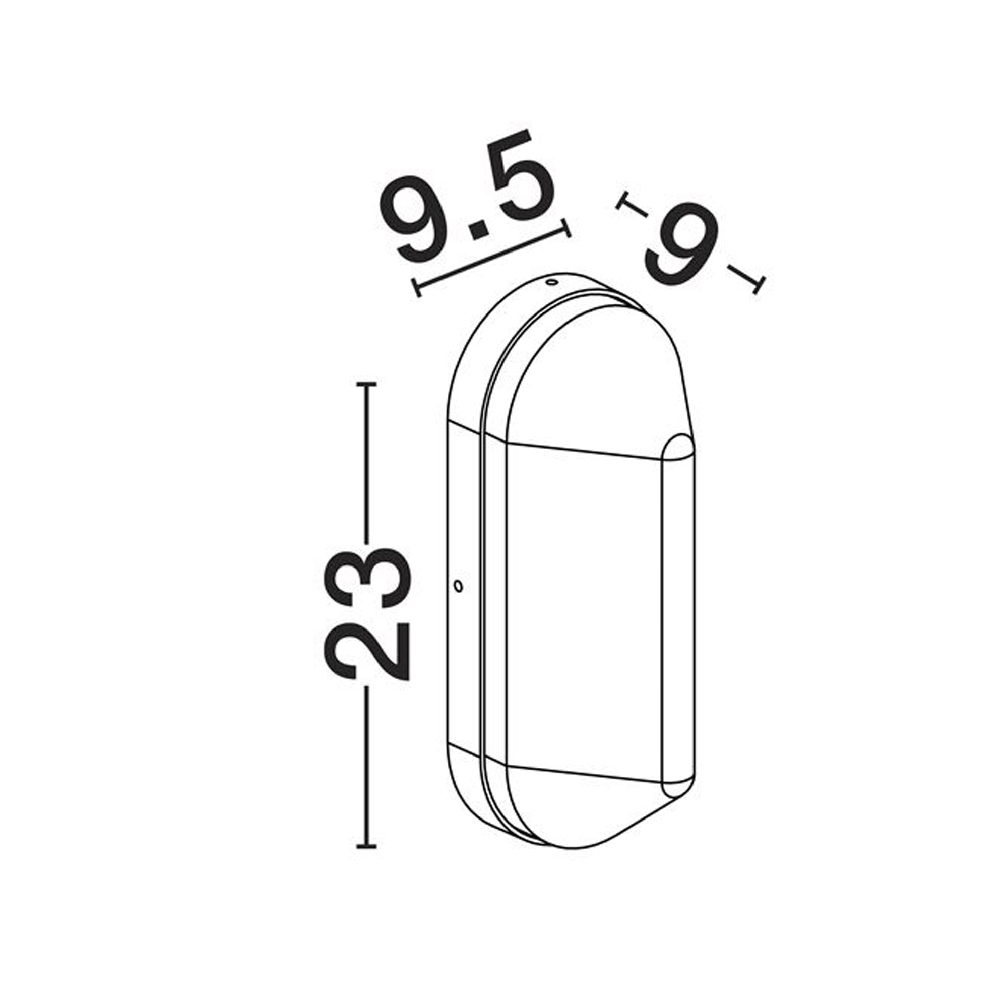 Nova Luce Amel E27 nástěnné oválové svítidlo IP65