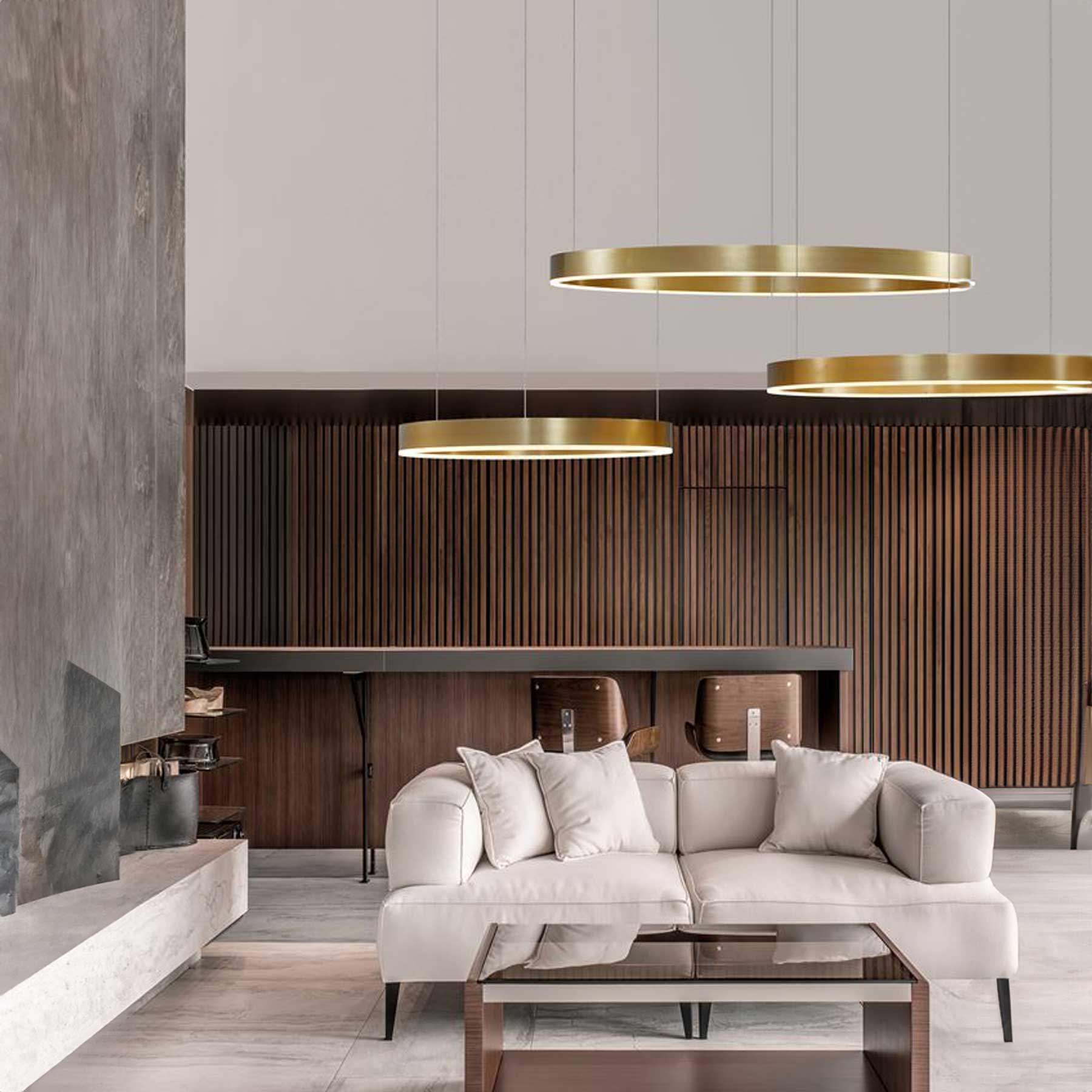 Nova Luce Motif LED kruhové závěsné svítidlo stmívatelné CCT