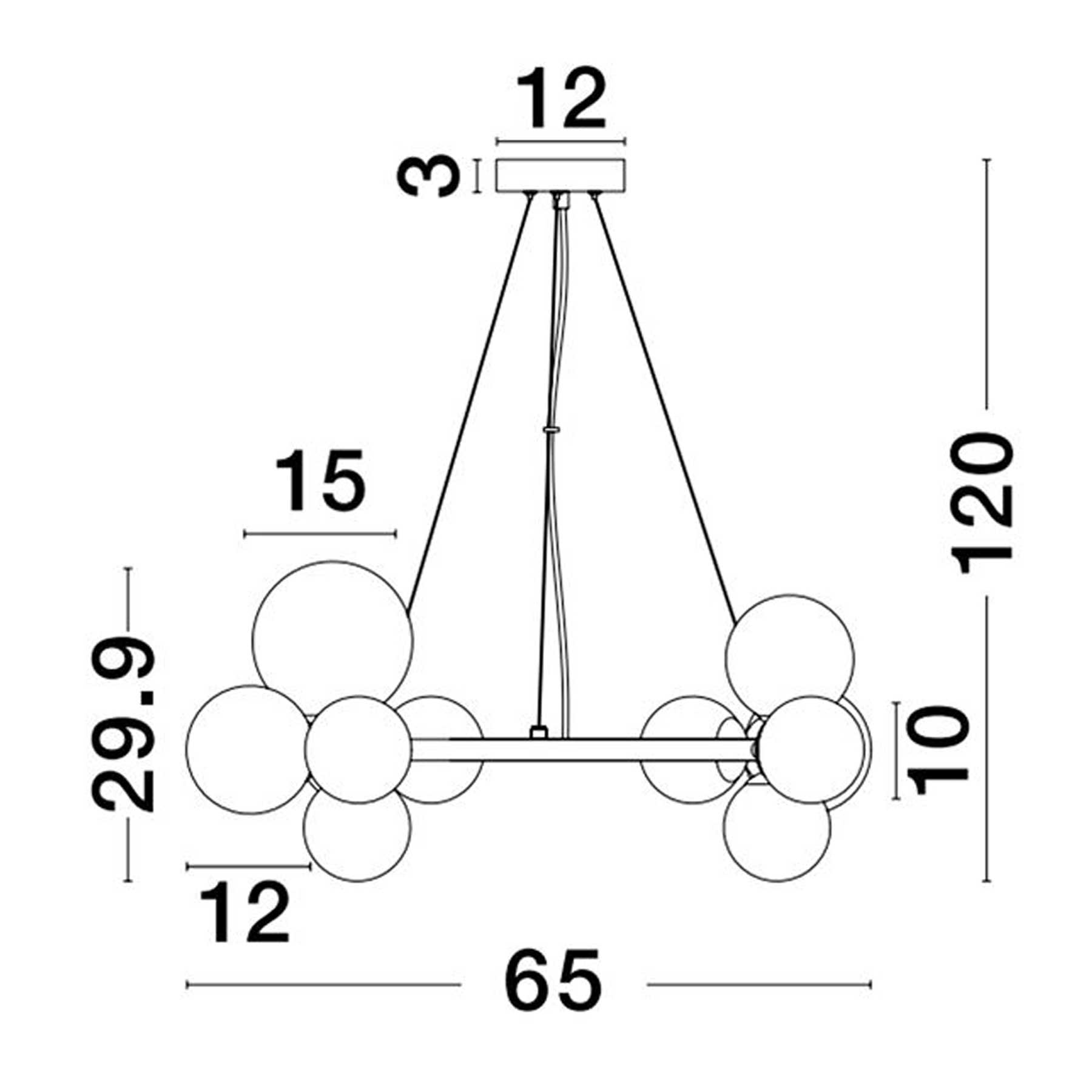 Nova Luce Odillia G9 závěsný kruhový lustr