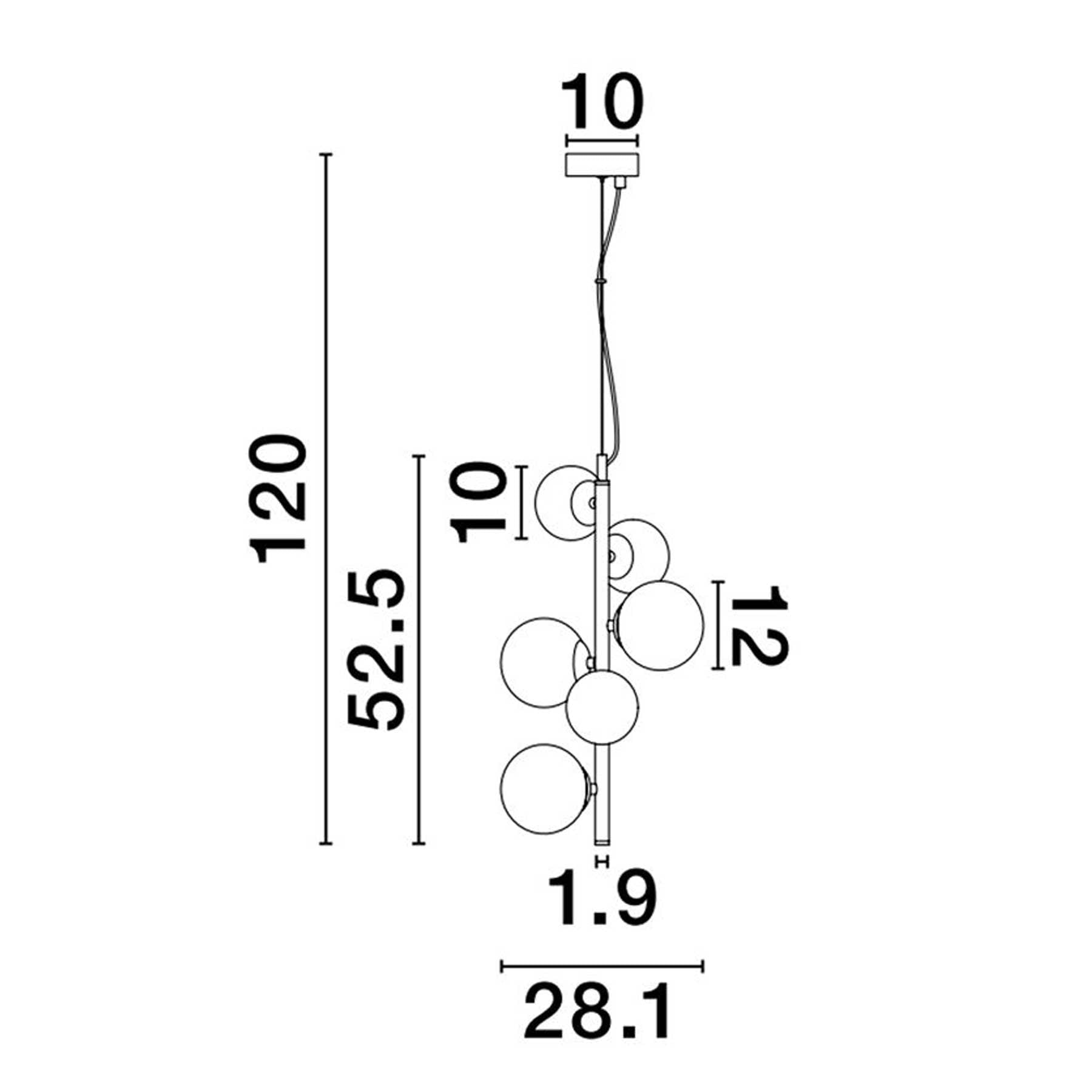 Nova Luce Odillia G9 závěsné svítidlo
