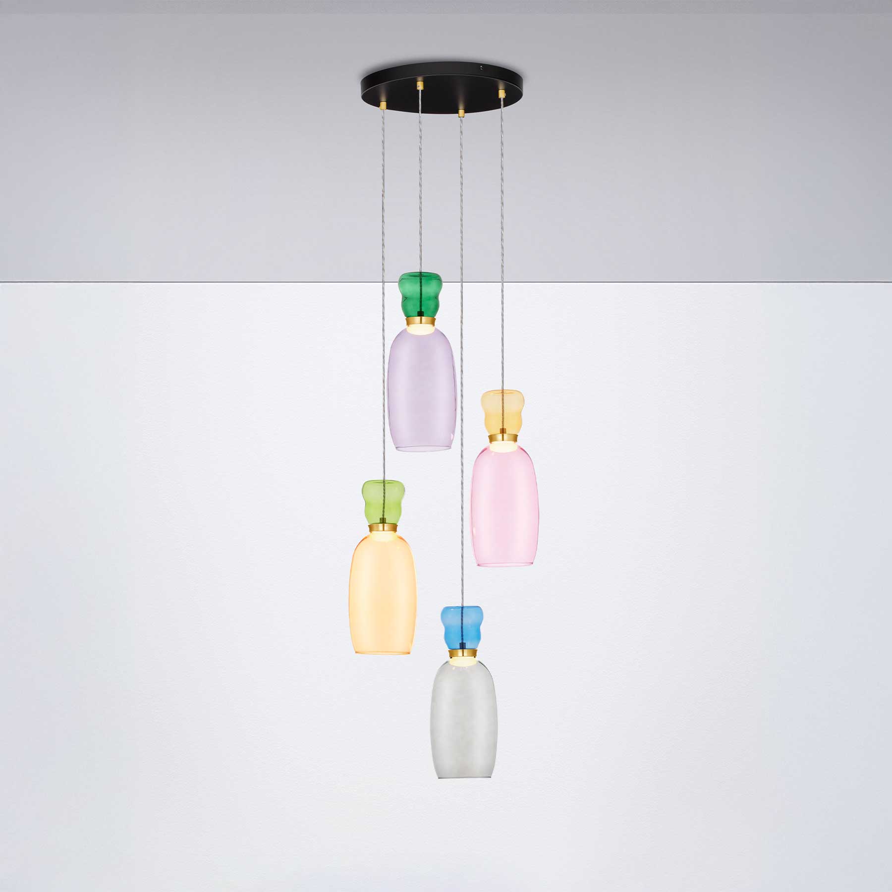 Nova Luce Pluma LED skleněné závěsné svítidlo