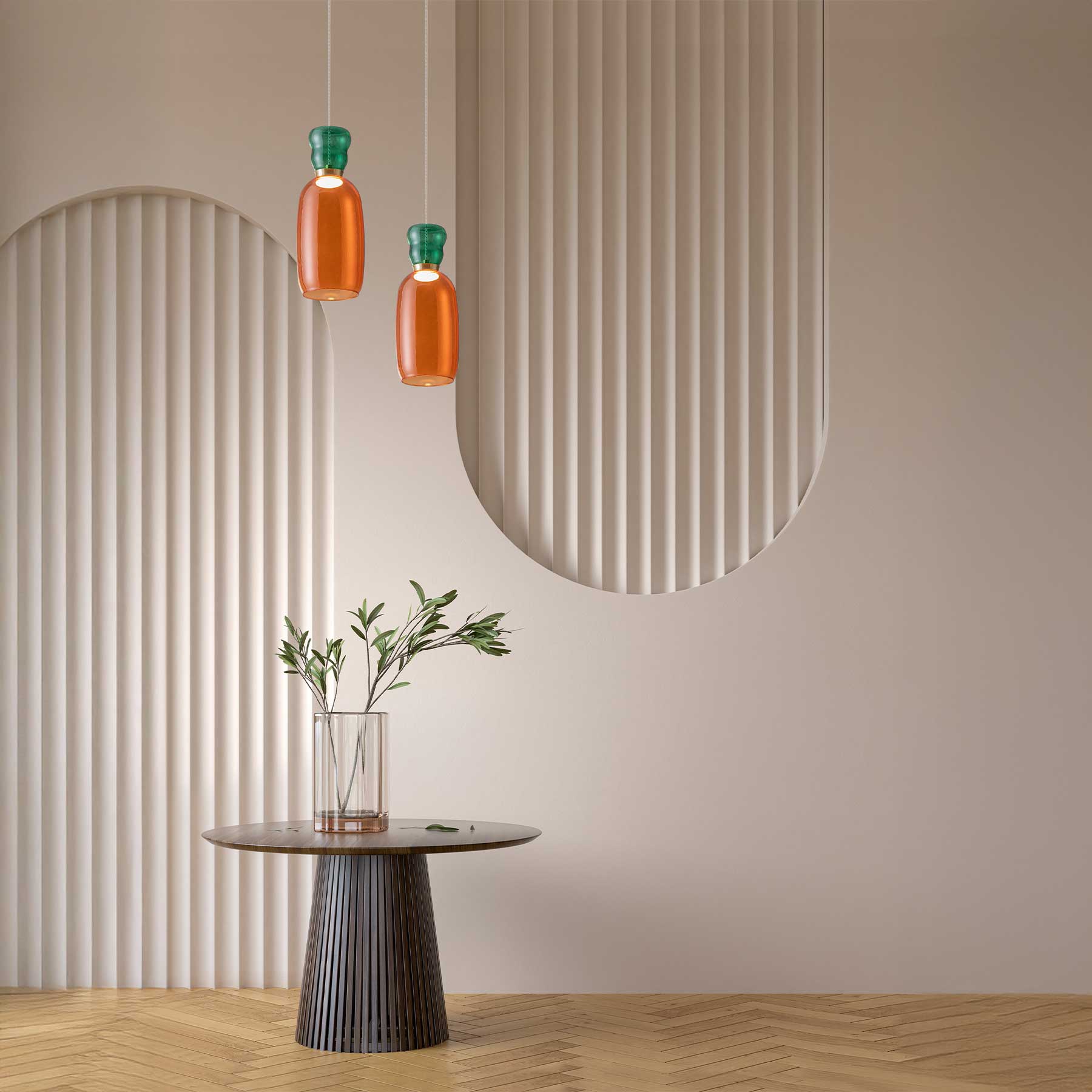 Nova Luce Pluma LED skleněné závěsné svítidlo