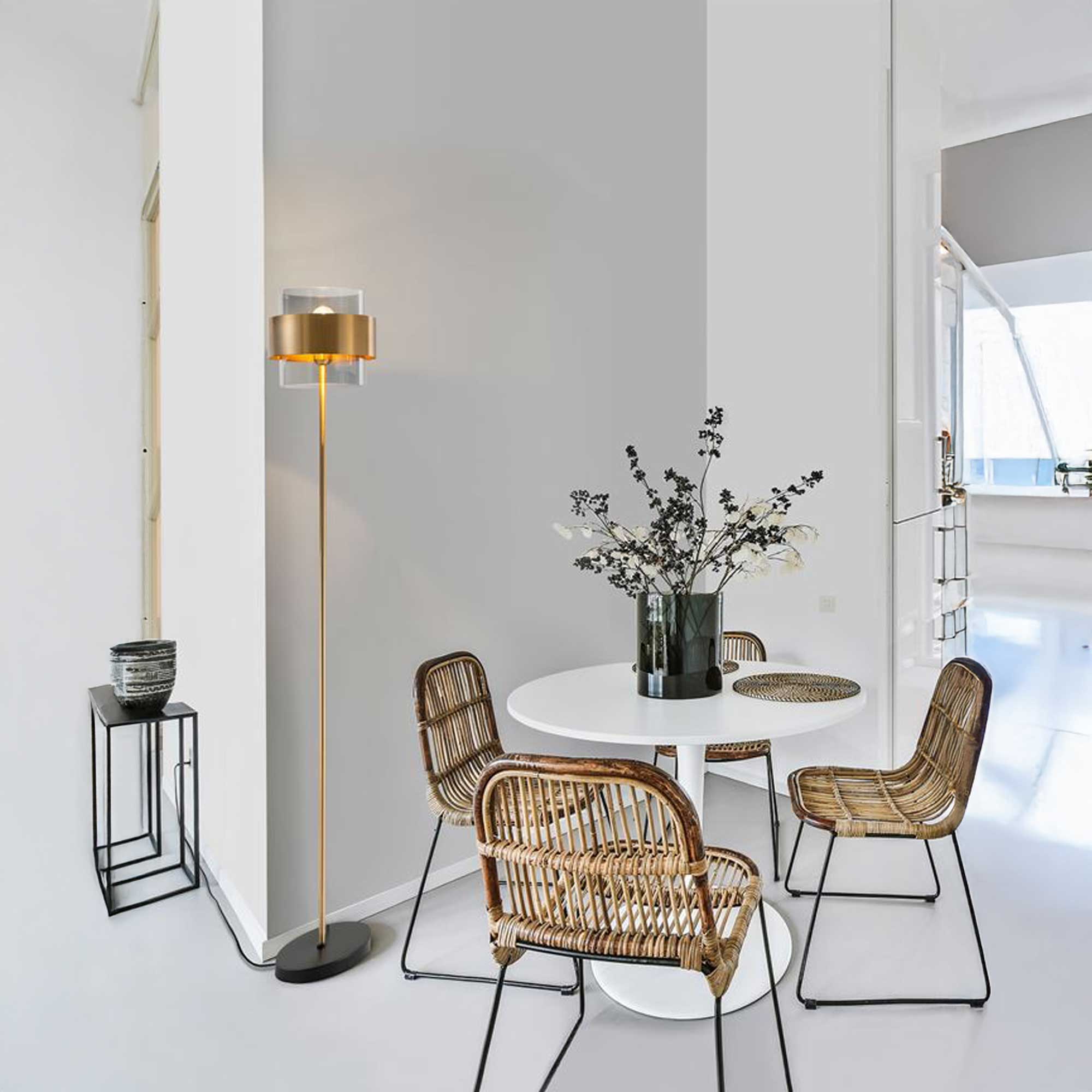 Nova Luce Sianna E27 skleněné stojací svítidlo