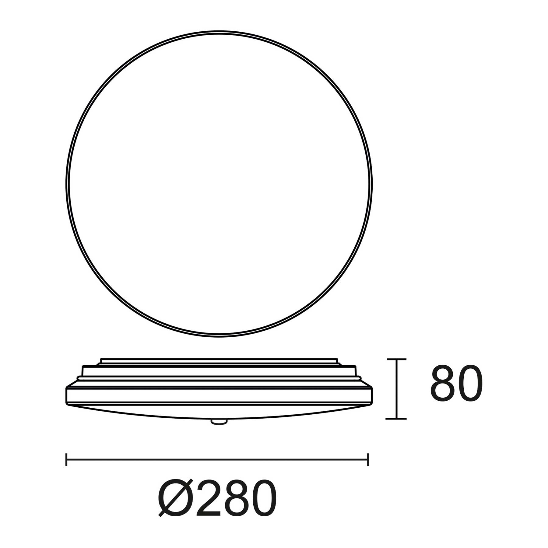 Indeluz Carme Rim LED přisazené svítidlo